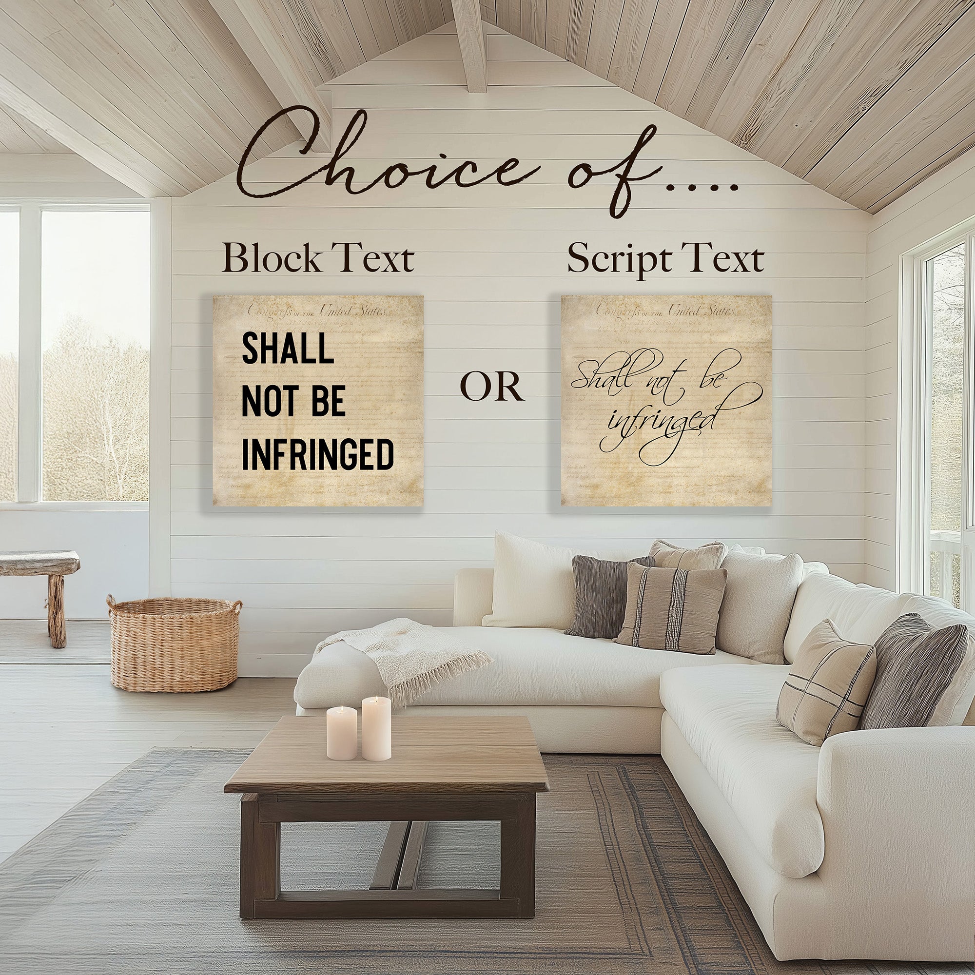 Second Amendment Quote: Shall Not Be Infringed (Art Print)