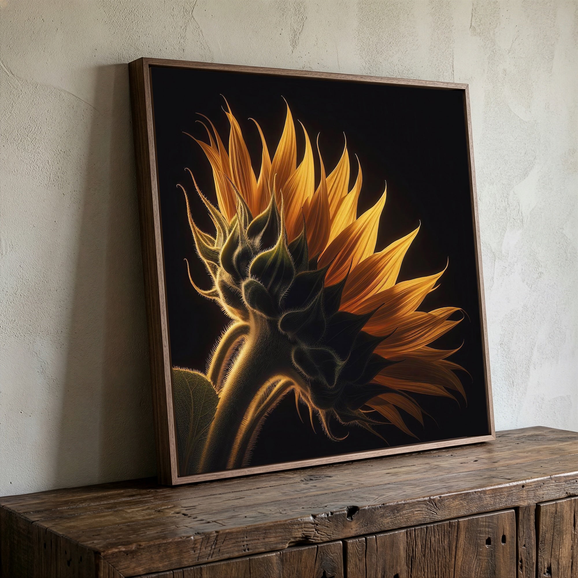 Sunflower: Nature Silhouette (Art Print)