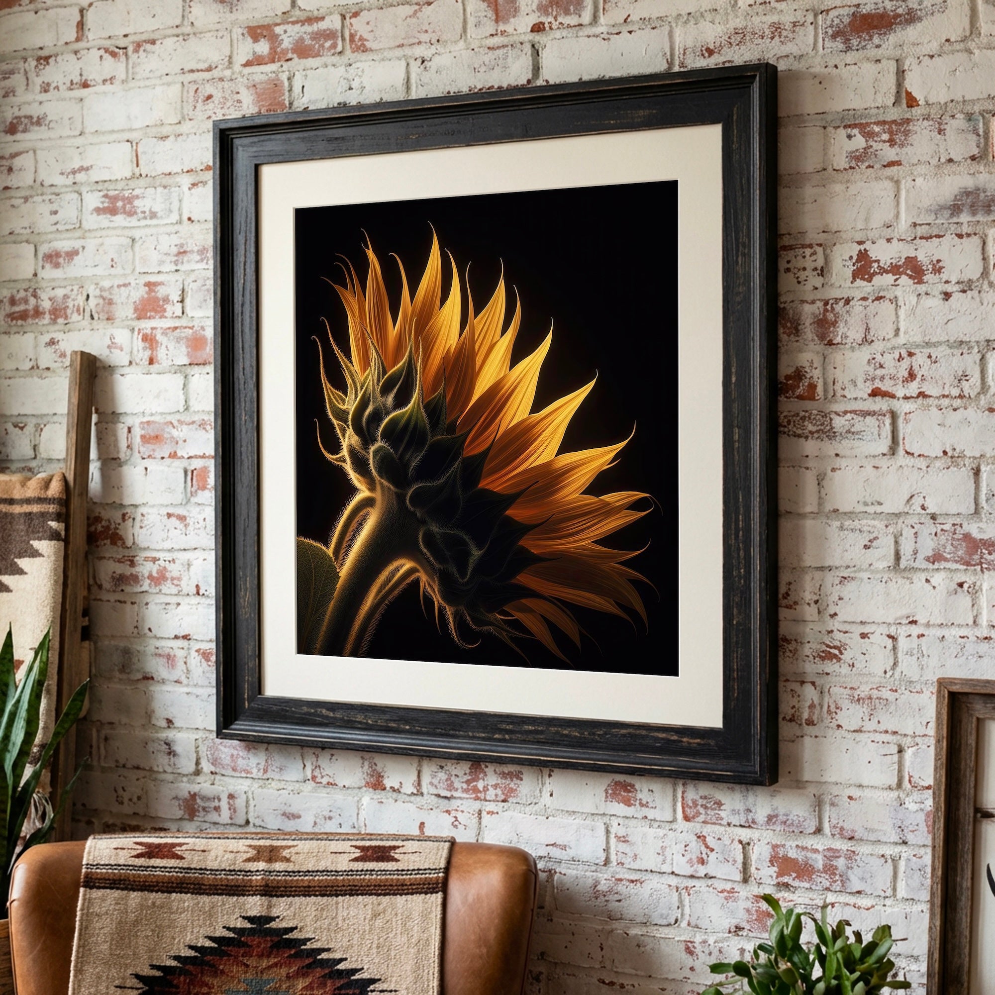 Sunflower: Nature Silhouette (Art Print)