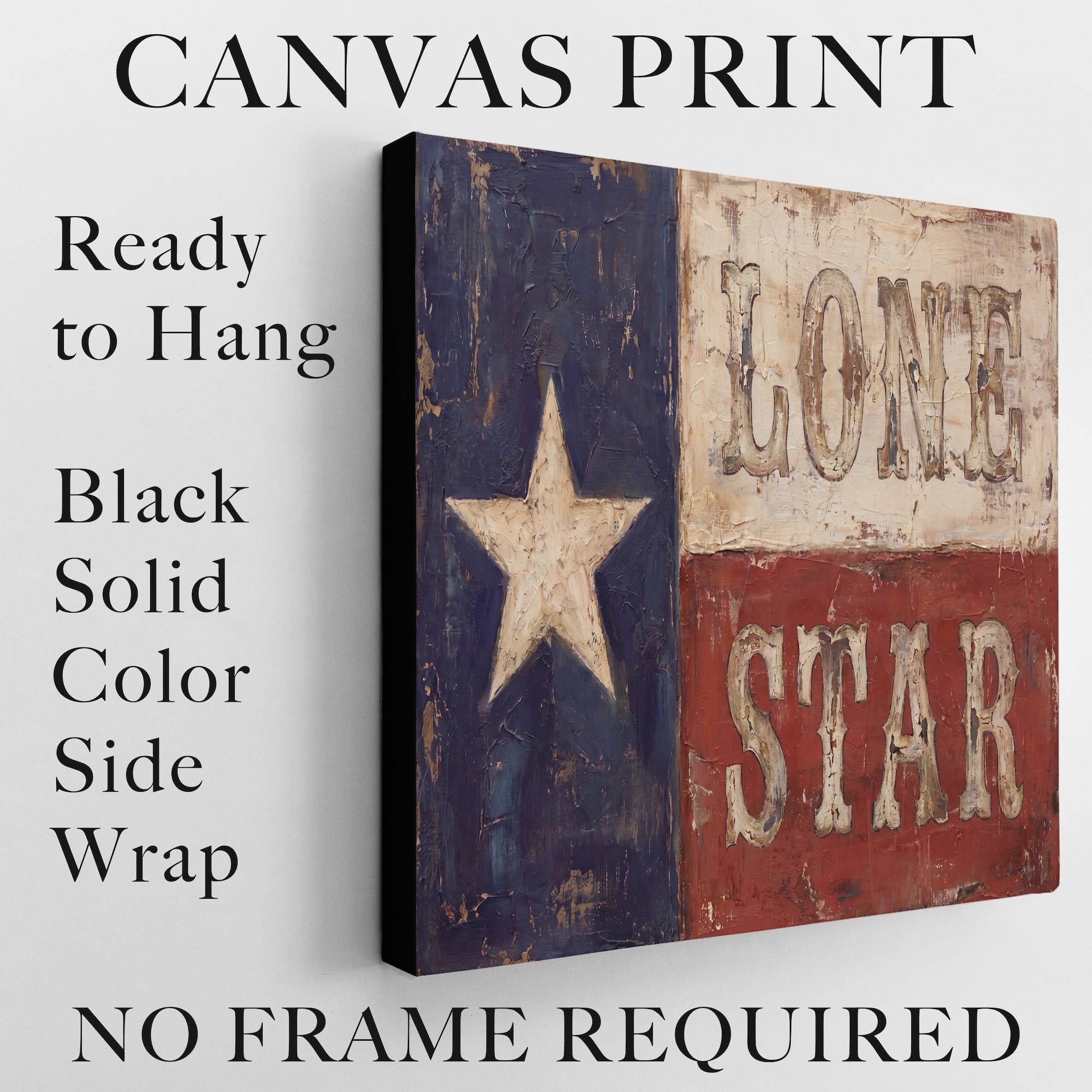 Texas Flag Lone Star: Vintage Old West Frontier Art Print