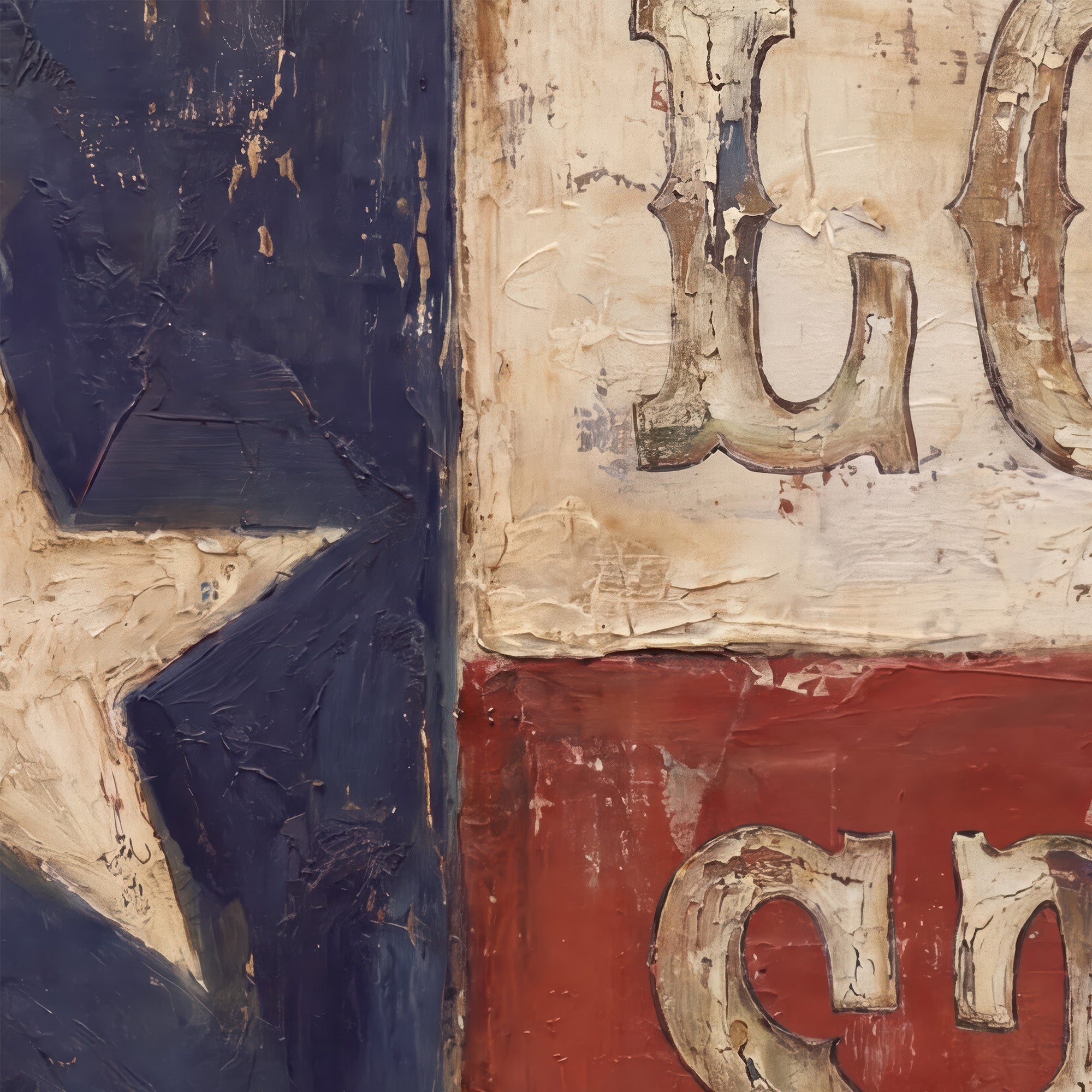 Texas Flag Lone Star: Vintage Old West Frontier Art Print