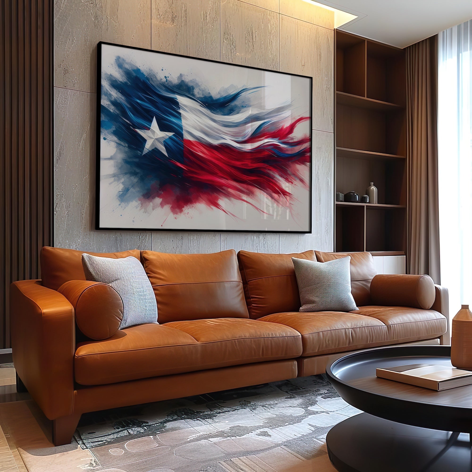 Texas Lone Star Flag: Patriotic Western Art Print