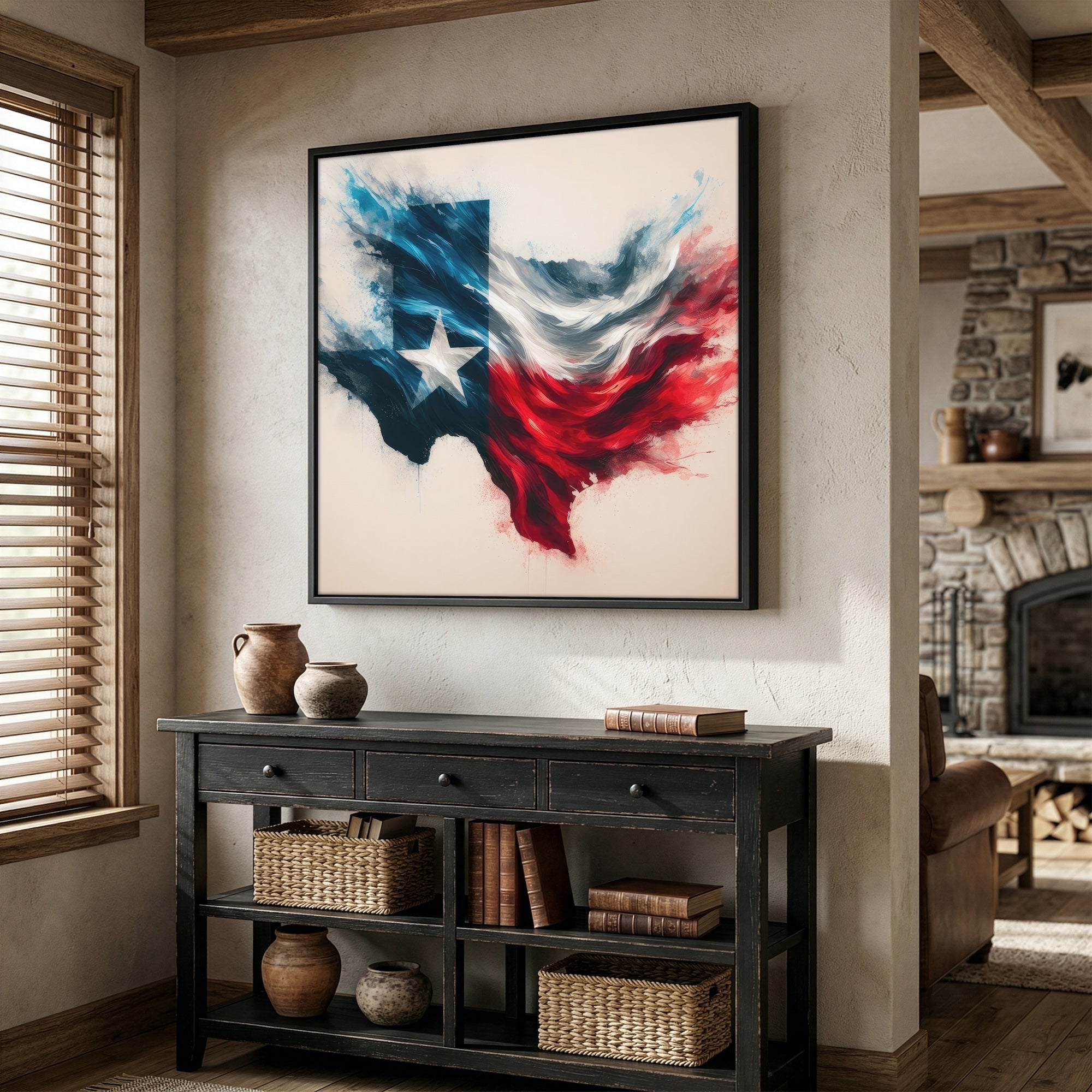 Texas Lone Star State Flag: Patriotic Western Art Print