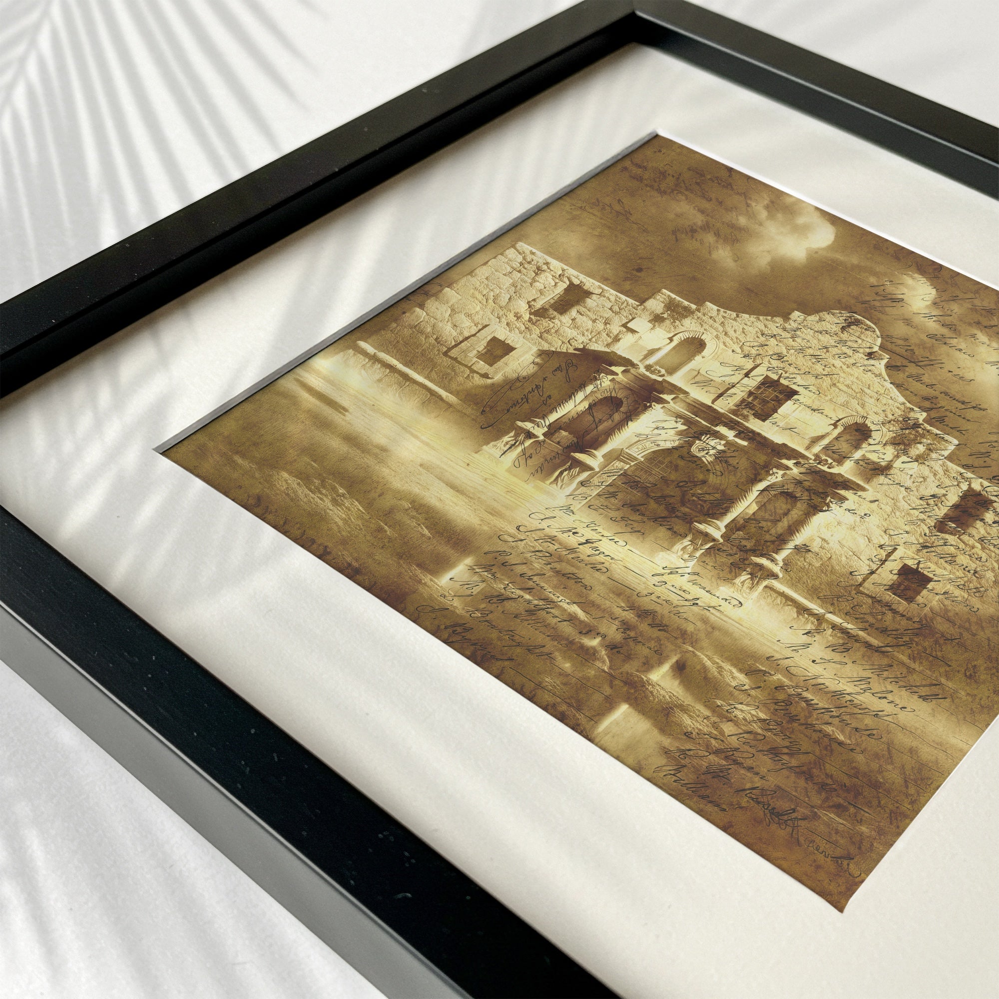 The Alamo with Muster Roll: Vintage Old West Texas Frontier Art Print