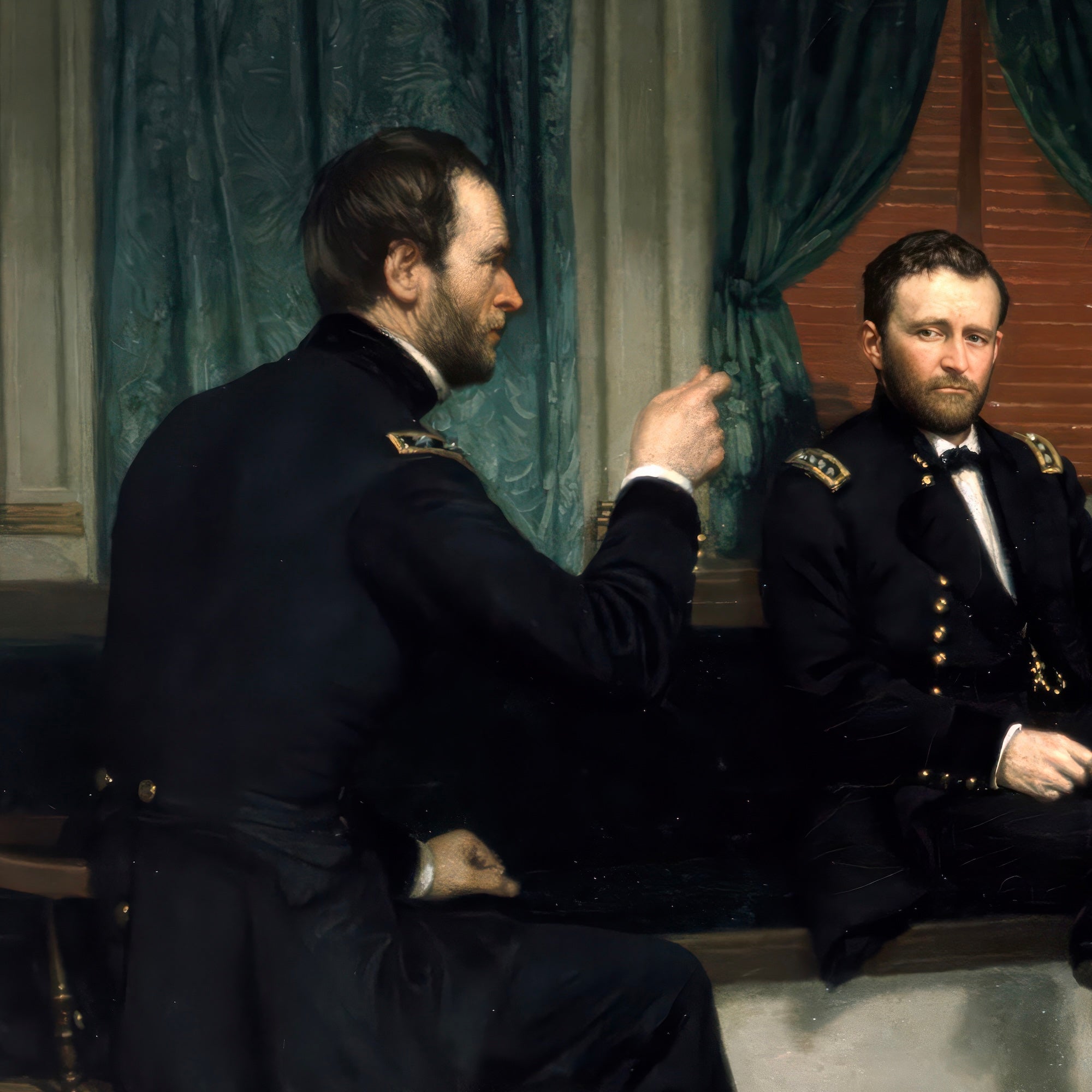 The Peacemakers: Civil War Painting Reproduction Print (Canvas or Fine Art Poster Print)