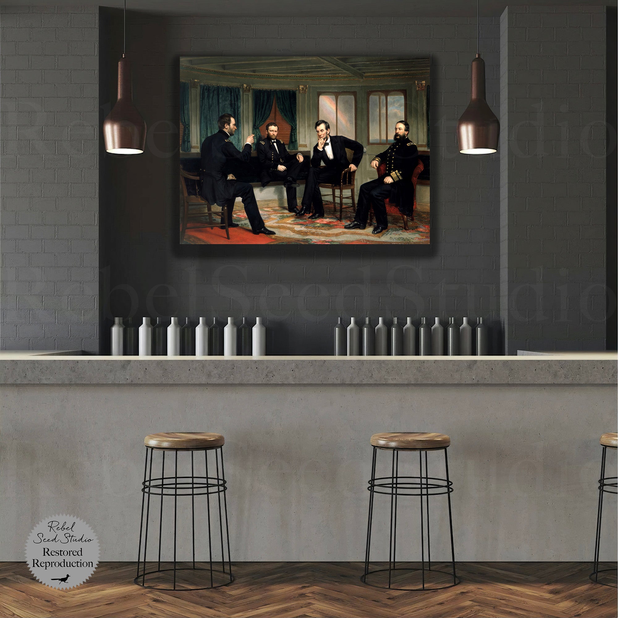 The Peacemakers: Civil War Painting Reproduction Print (Canvas or Fine Art Poster Print)