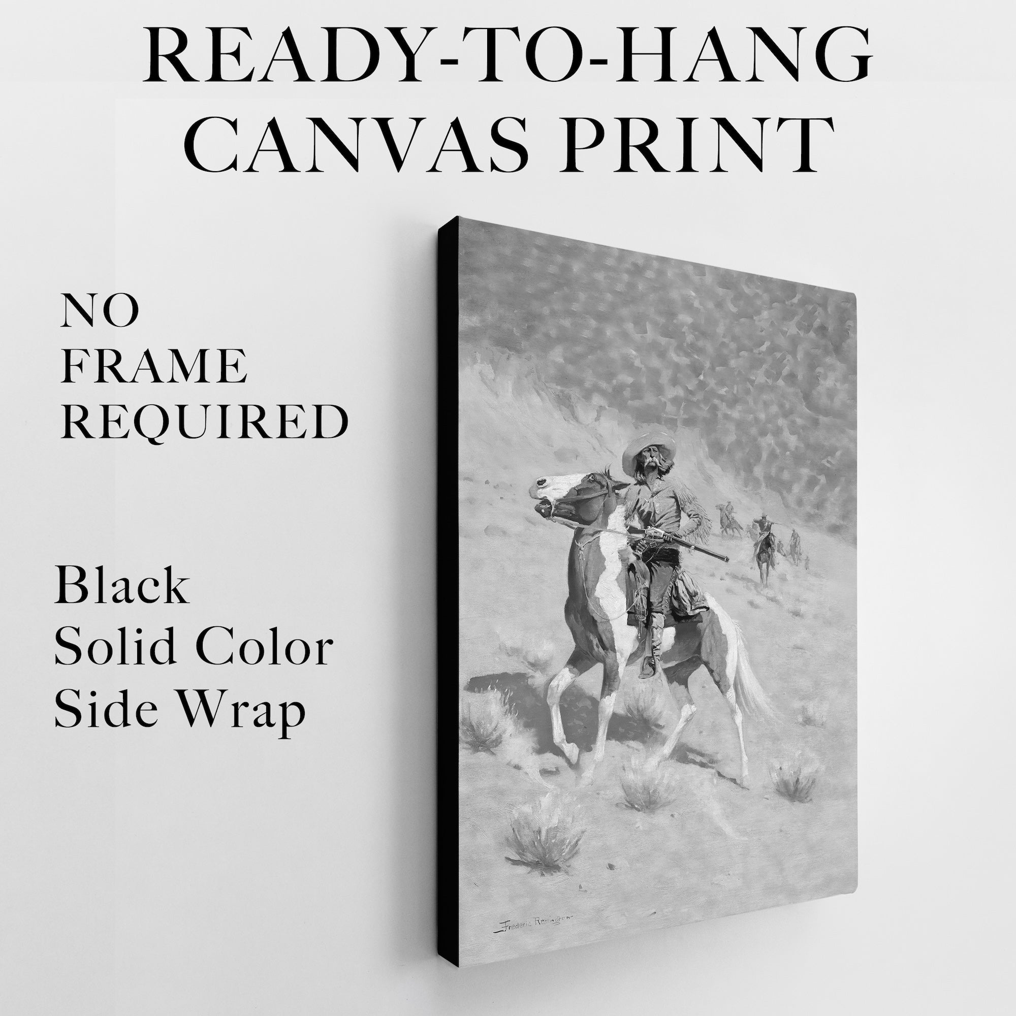 The Scout: Restored Kit Carson Inspired Frontiersman Painting by Frederic Remington (Ready-to-Hang Canvas or Ready-to-Frame Fine Art Poster Print)