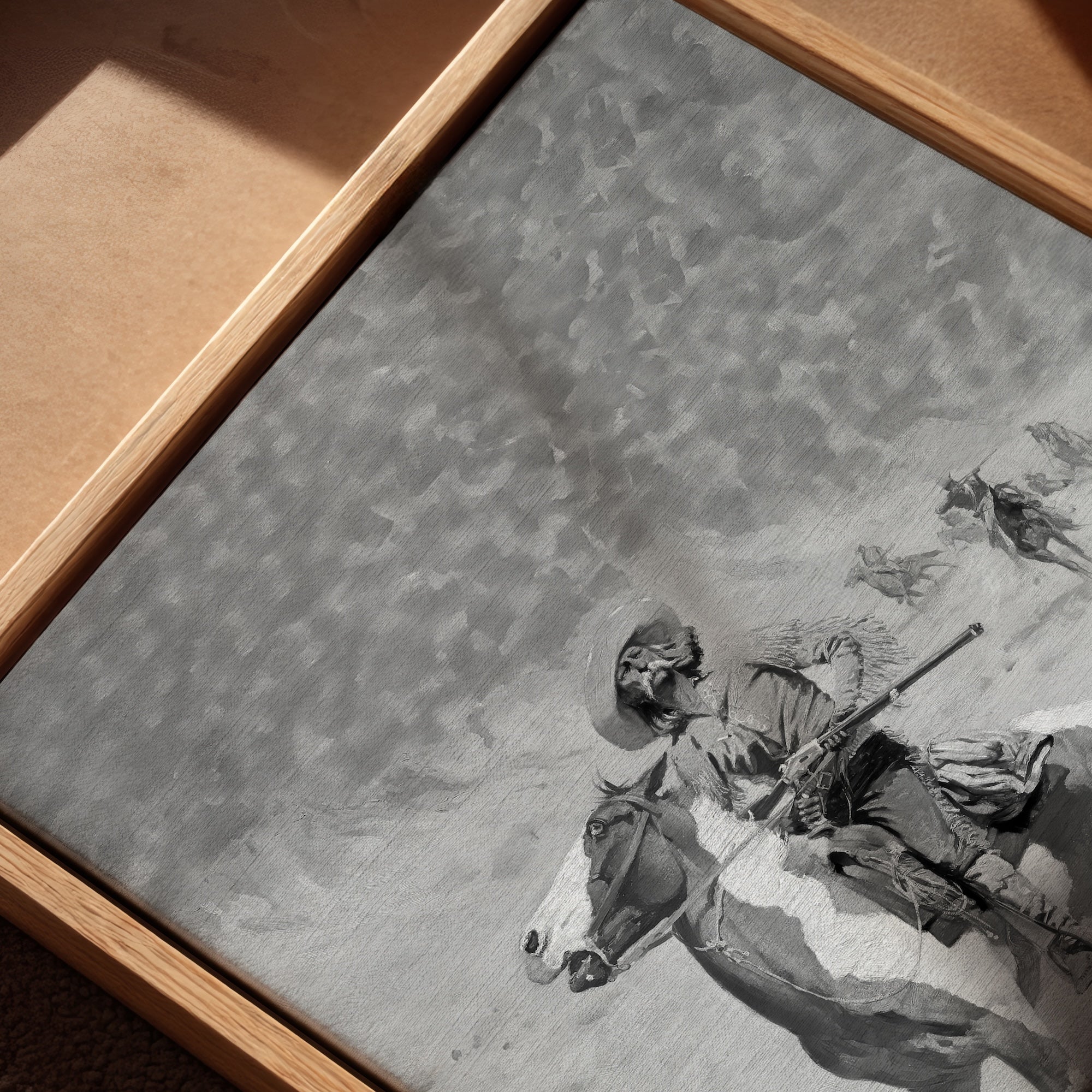 The Scout: Restored Kit Carson Inspired Frontiersman Painting by Frederic Remington (Ready-to-Hang Canvas or Ready-to-Frame Fine Art Poster Print)