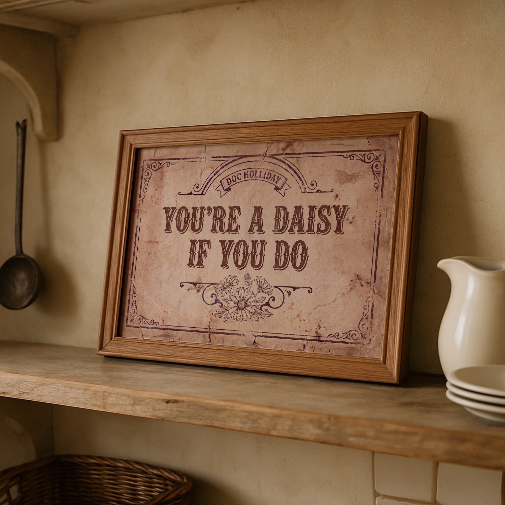 You're a Daisy If You Do: Doc Holliday Tombstone Movie Quote - Vintage Old West Art Print