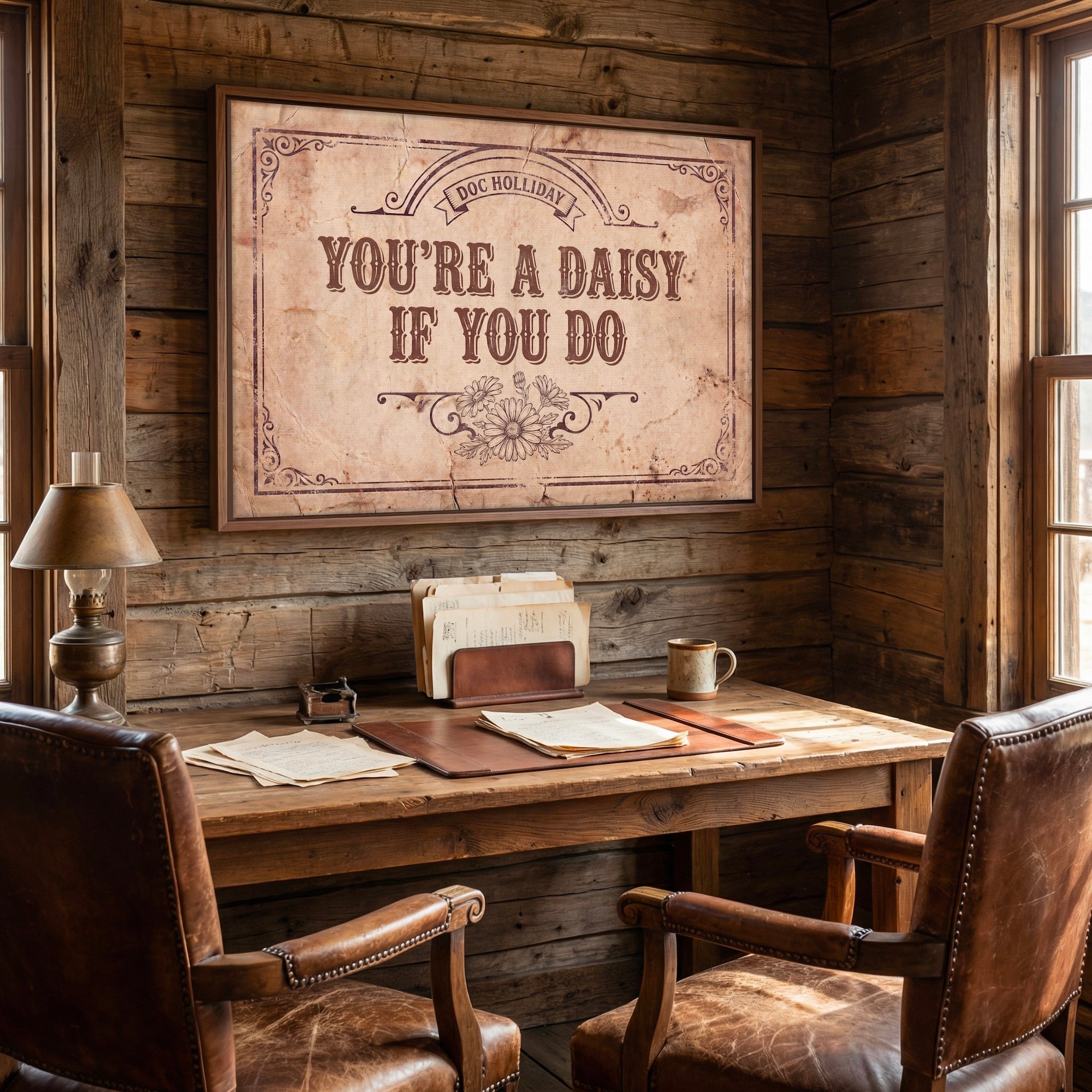 You're a Daisy If You Do: Doc Holliday Tombstone Movie Quote - Vintage Old West Art Print