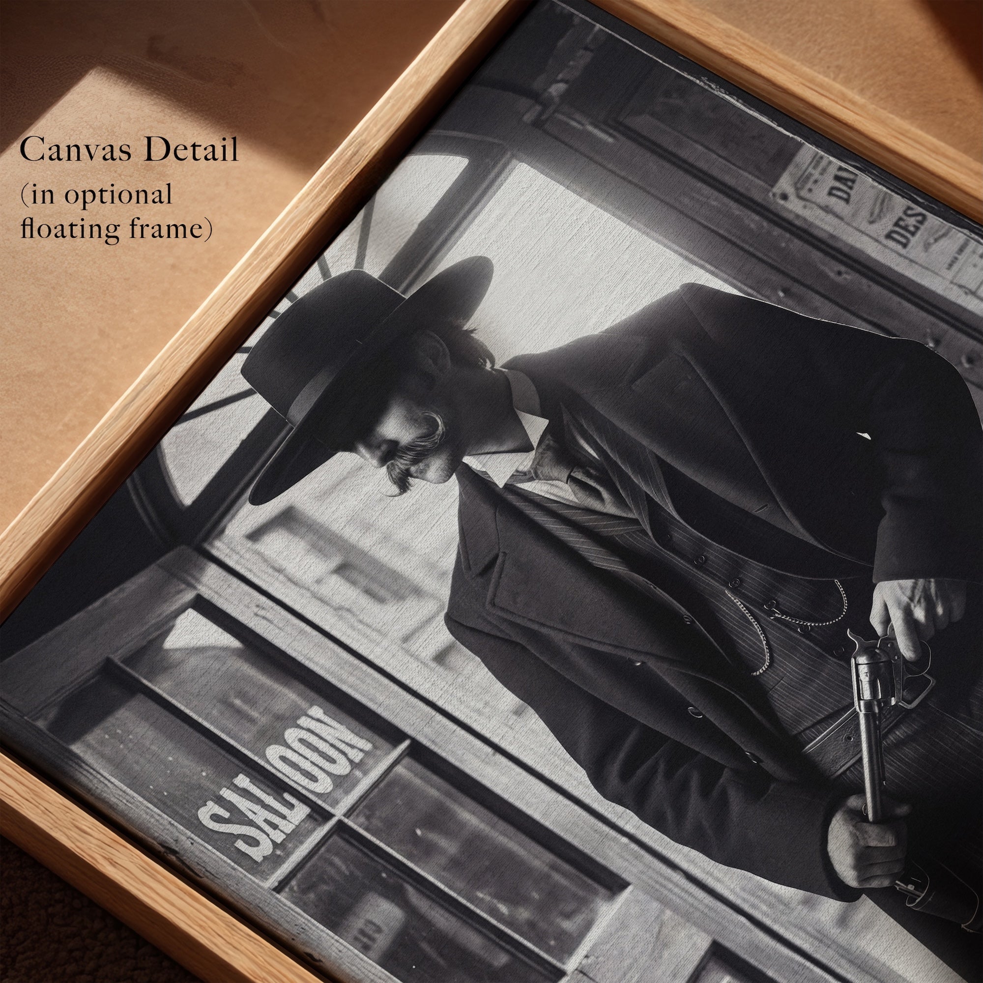 Tombstone Lawman: Doc Holliday & Wyatt Earp Inspired Vintage Old West Black & White Art Print