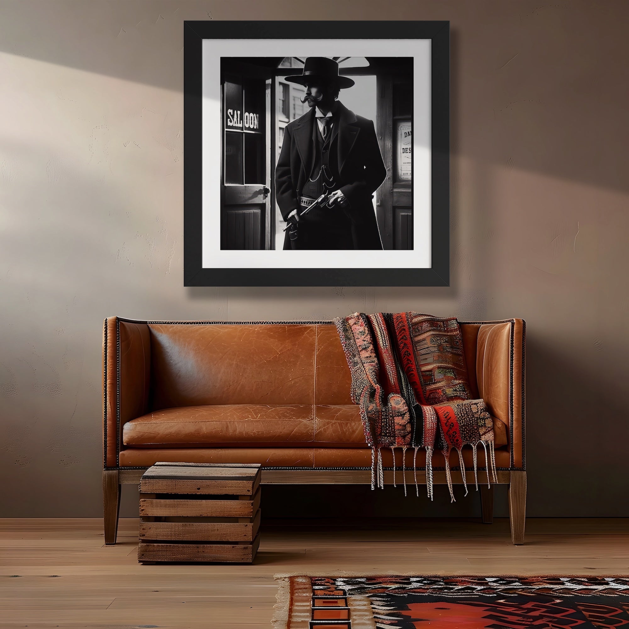 Tombstone Lawman: Doc Holliday & Wyatt Earp Inspired Vintage Old West Wall Decor (Ready-to-Hang Canvas or Ready-to-Frame Fine Art Poster Print)