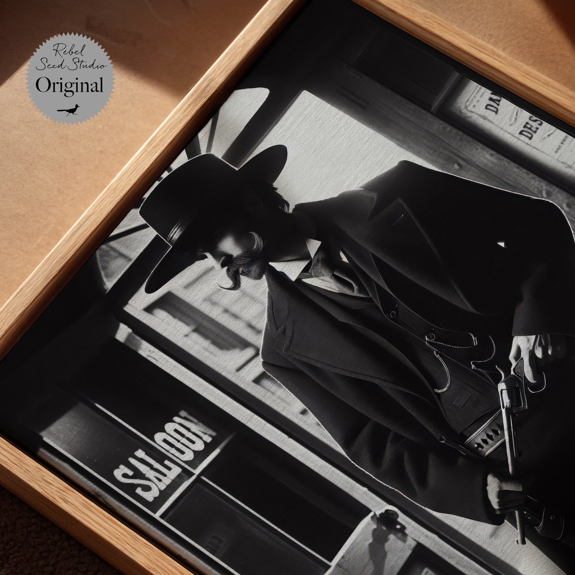 Tombstone Lawman & Movie Quote Bundle: I'm Your Huckleberry - Doc Holliday & Wyatt Earp Inspired Vintage Old West Wall Decor (Ready-to-Hang Canvas or Ready-to-Frame Fine Art Poster Print Set)
