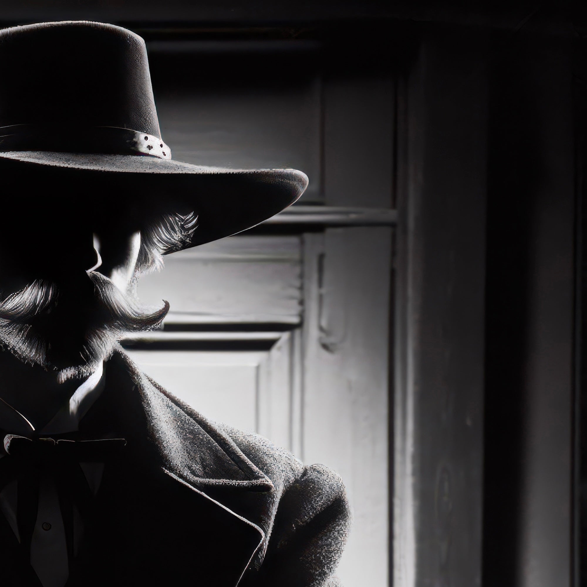 Tombstone Lawman II: Doc Holliday & Wyatt Earp Inspired Old West Black & White Wall Decor (Ready-to-Hang Canvas or Ready-to-Frame Fine Art Poster Print)