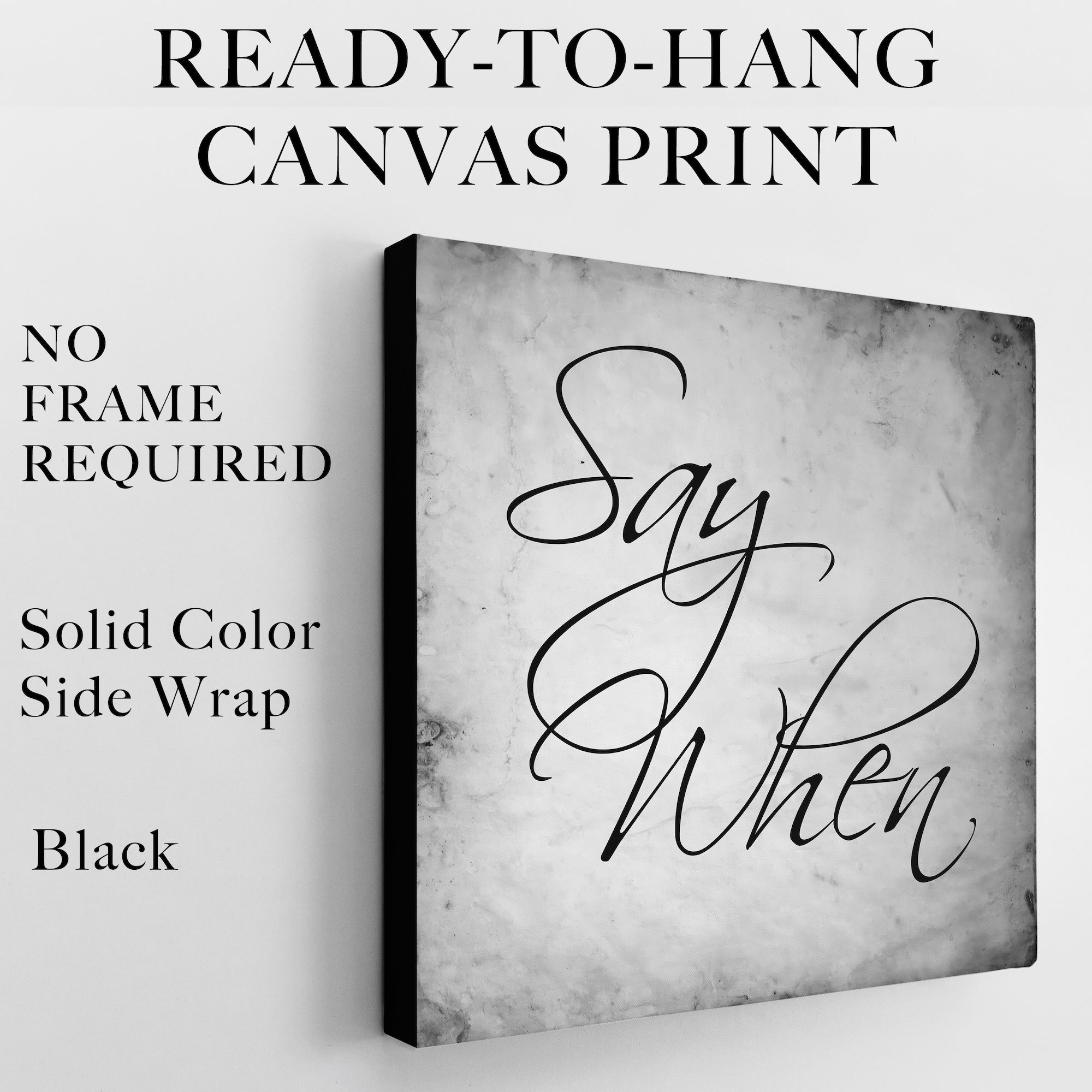 Tombstone Lawman II & Movie Quote Bundle: Say When - Doc Holliday & Wyatt Earp Inspired Old West Wall Decor (Ready-to-Hang Canvas or Ready-to-Frame Fine Art Poster Print Set)