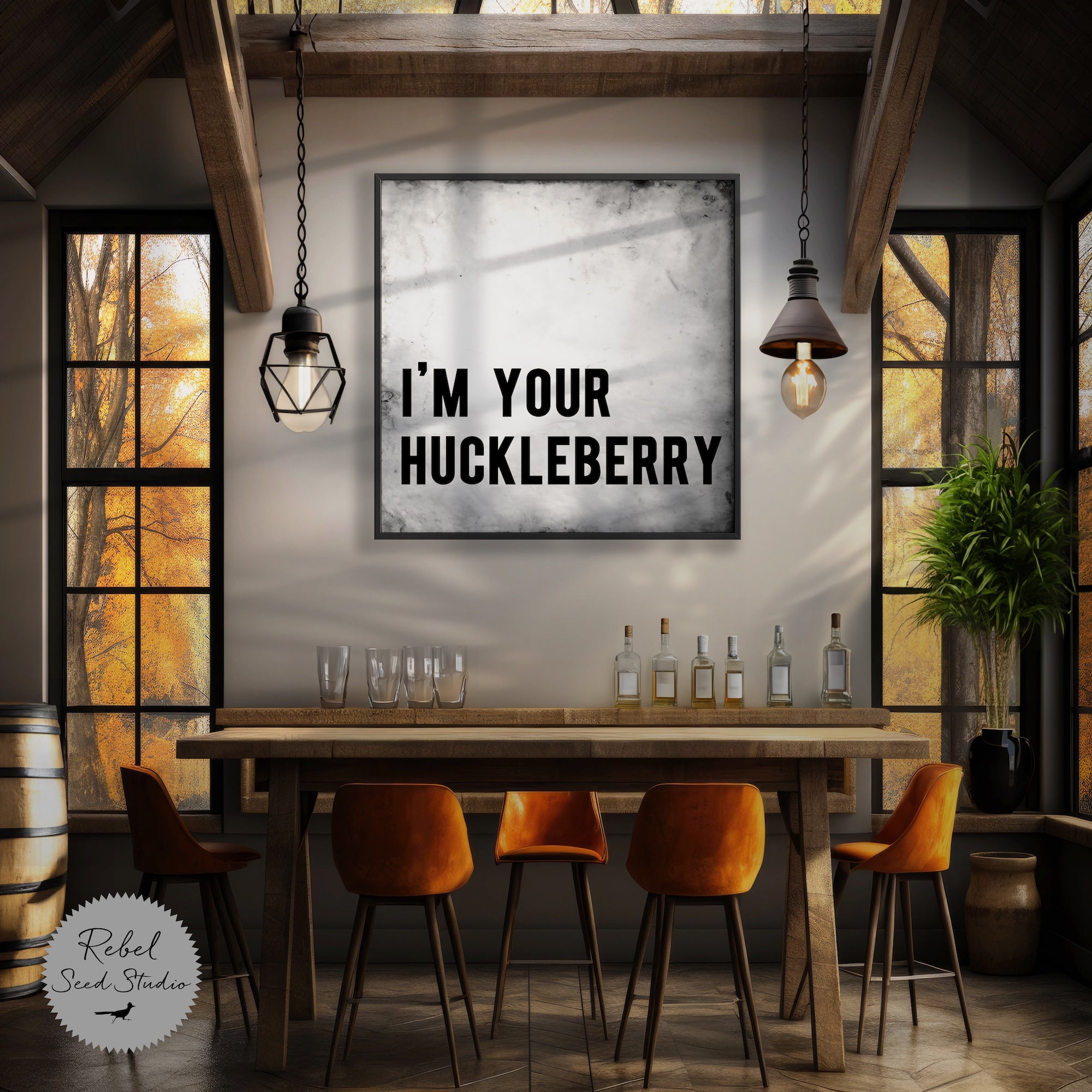 Tombstone Movie Quote: I'm Your Huckleberry - Doc Holliday & Wyatt Earp Inspired Vintage Old West Wall Decor (Ready-to-Frame Fine Art Poster Print)