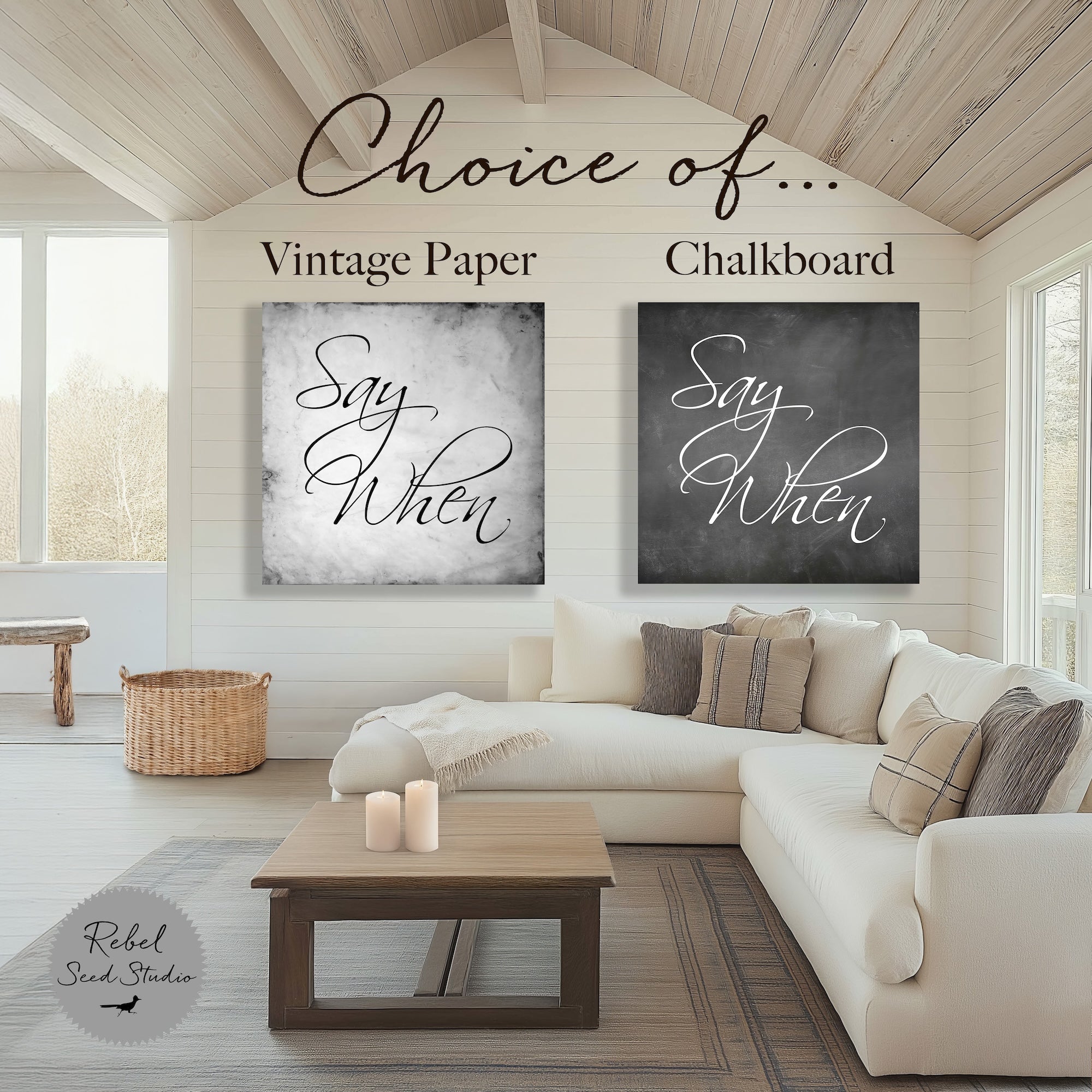 Tombstone Movie Quote: Say When - Doc Holliday & Wyatt Earp Inspired Vintage Old West Wall Decor (Ready-to-Frame Fine Art Poster Print)