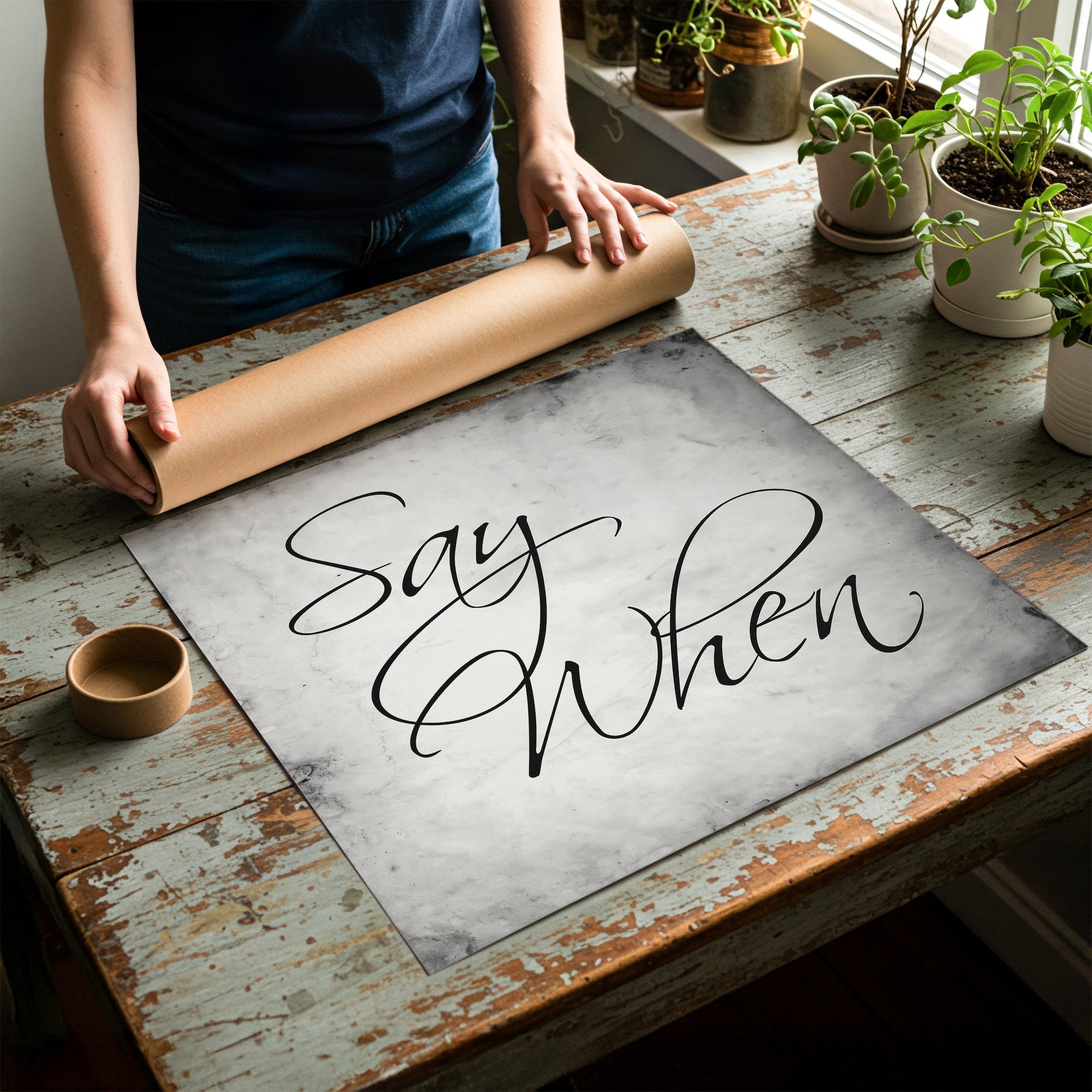Tombstone Movie Quote: Say When - Doc Holliday & Wyatt Earp Inspired Vintage Old West Art Print