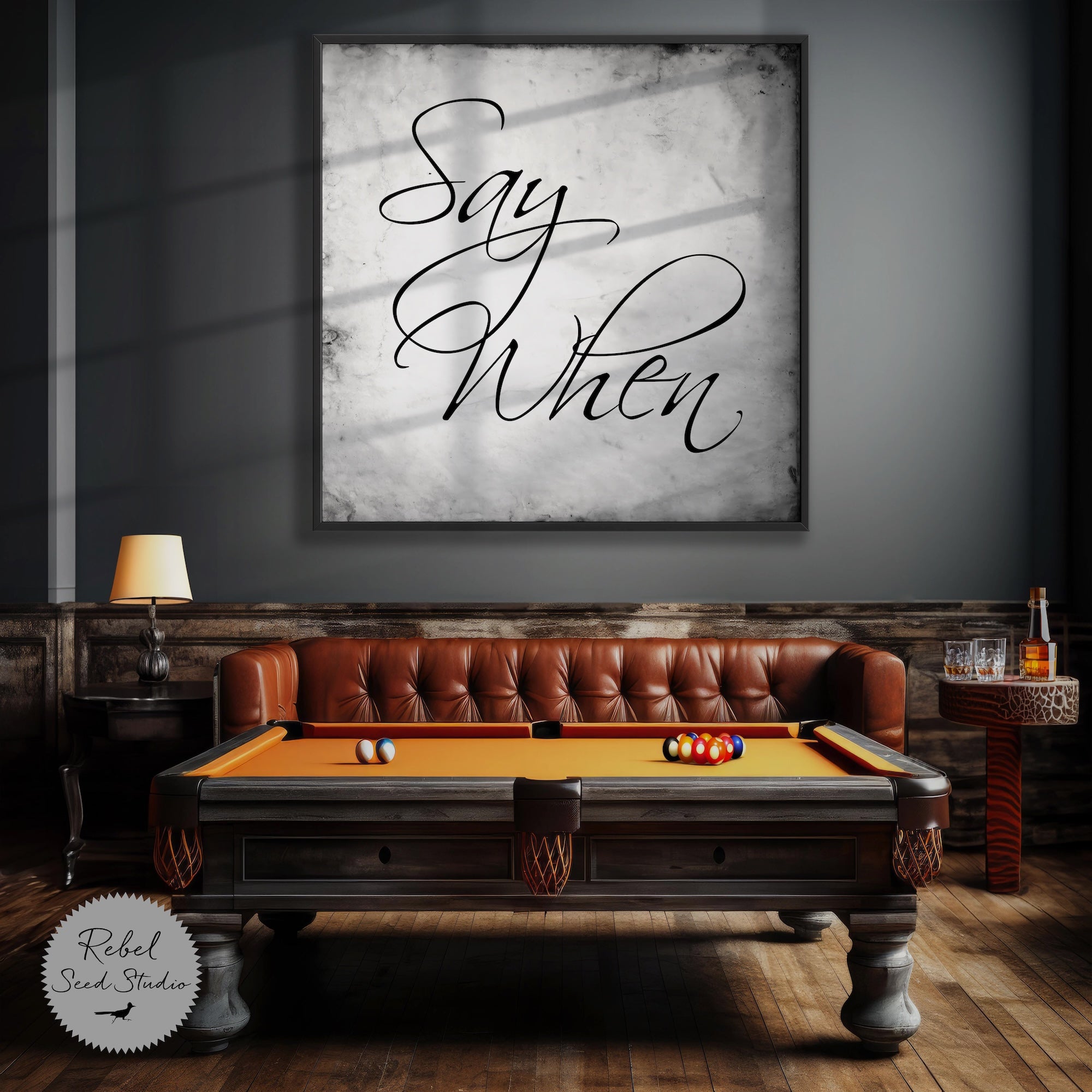 Tombstone Movie Quote: Say When - Doc Holliday & Wyatt Earp Inspired Vintage Old West Wall Decor (Ready-to-Frame Fine Art Poster Print)
