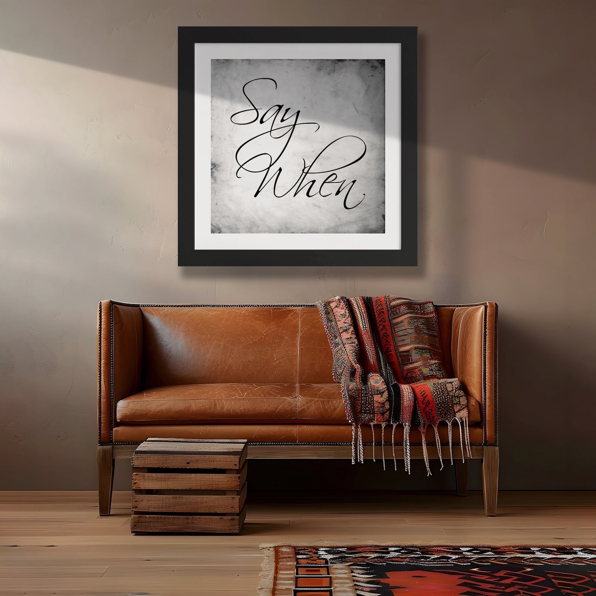 Tombstone Movie Quote: Say When - Doc Holliday & Wyatt Earp Inspired Vintage Old West Wall Decor (Ready-to-Frame Fine Art Poster Print)