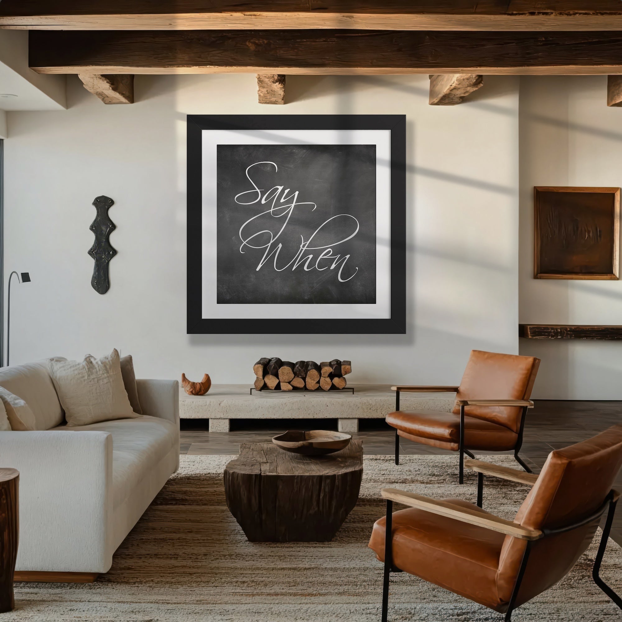 Tombstone Movie Quote: Say When - Doc Holliday & Wyatt Earp Inspired Vintage Old West Wall Decor (Ready-to-Frame Fine Art Poster Print)