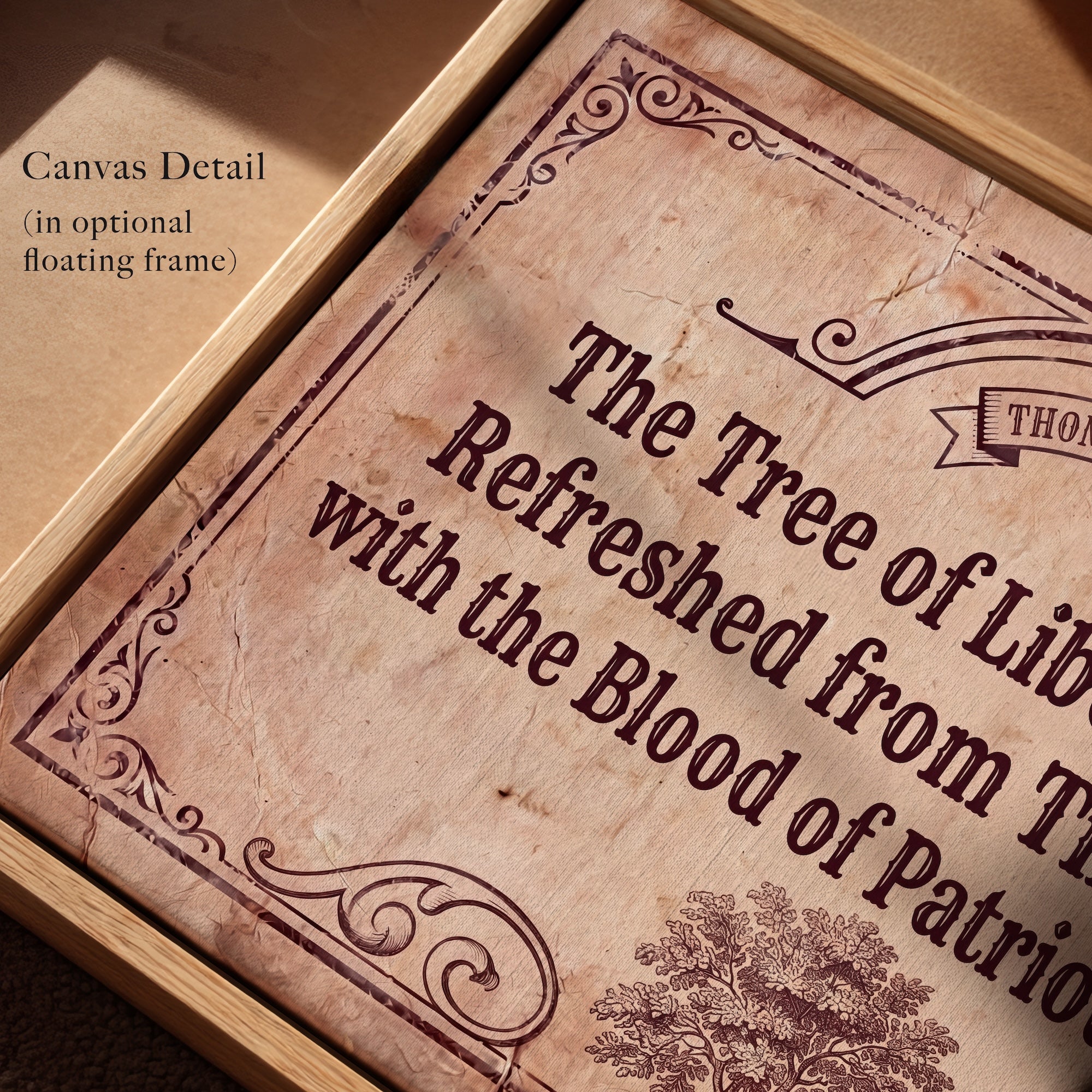 Thomas Jefferson Quote: The Tree of Liberty Must Be Refreshed From Time to Time with the Blood of Patriots & Tyrants - Vintage Old West Art Print