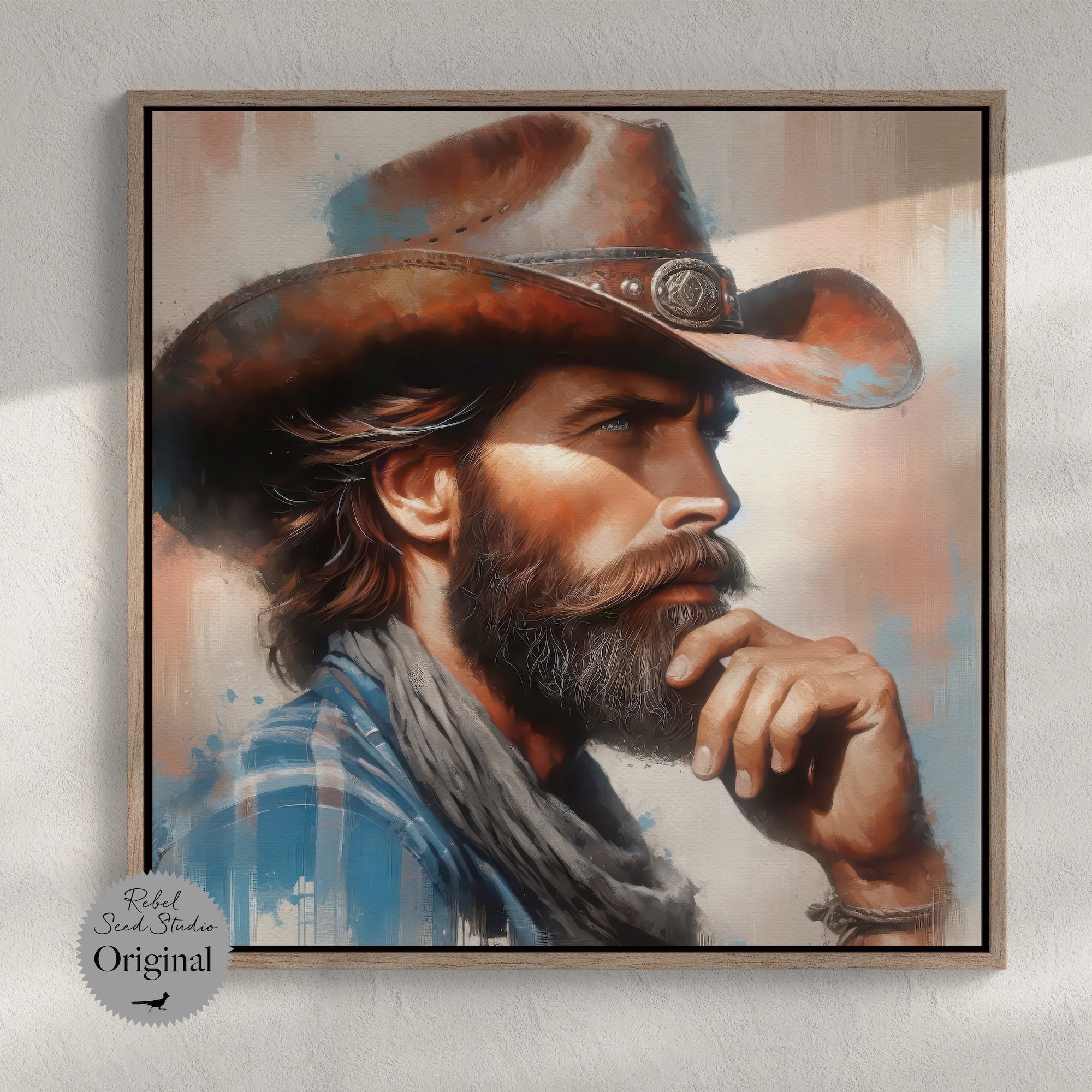 Western Range Cowboy | Black & White or Color (Art Print)