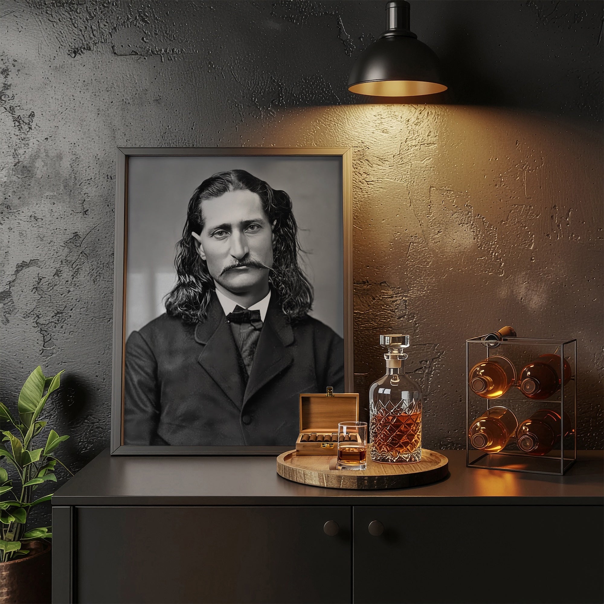 Wild Bill Hickok: Vintage Old West Black & White Frontiersman Photograph (Art Print)