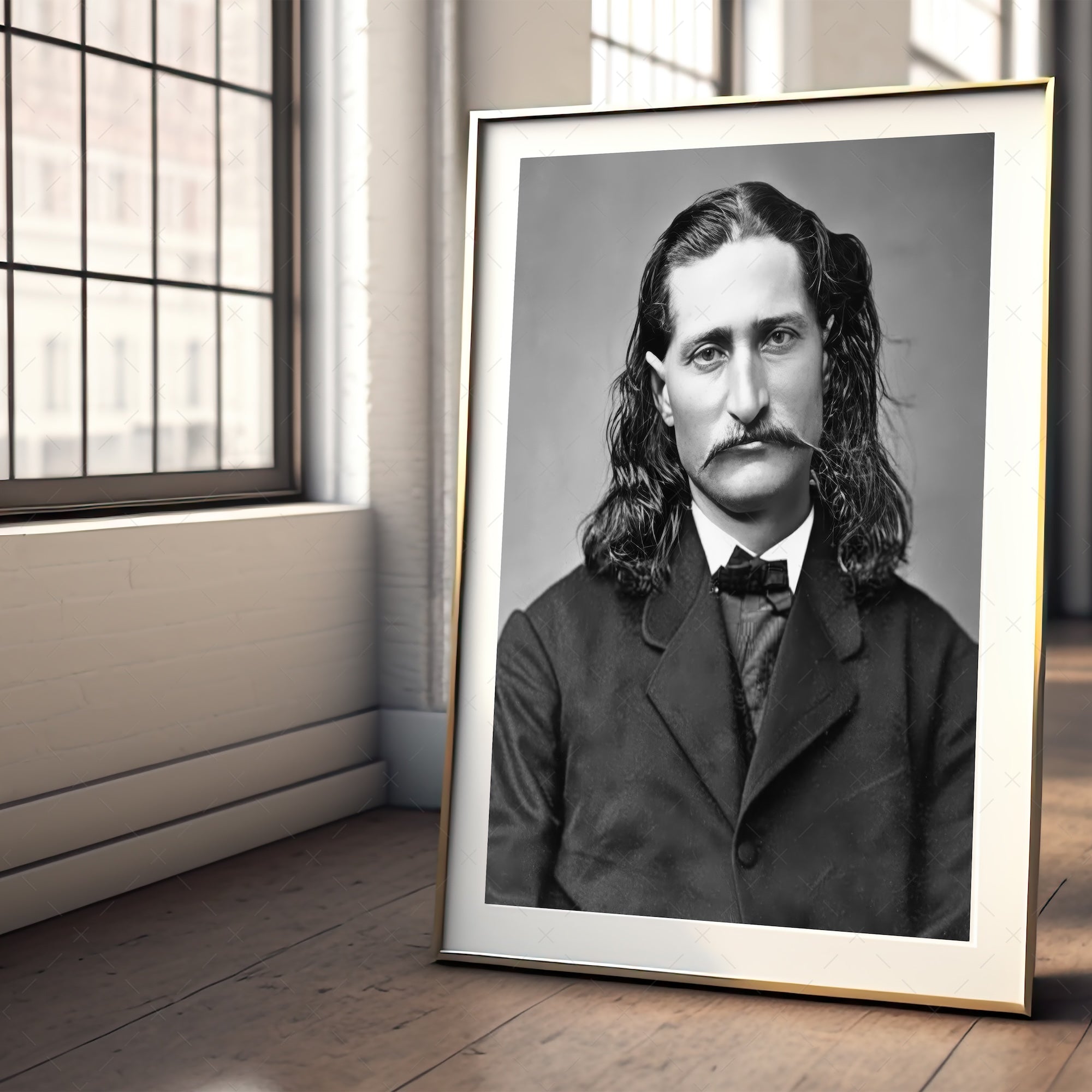 Wild Bill Hickok: Vintage Old West Black & White Frontiersman Photograph (Art Print)