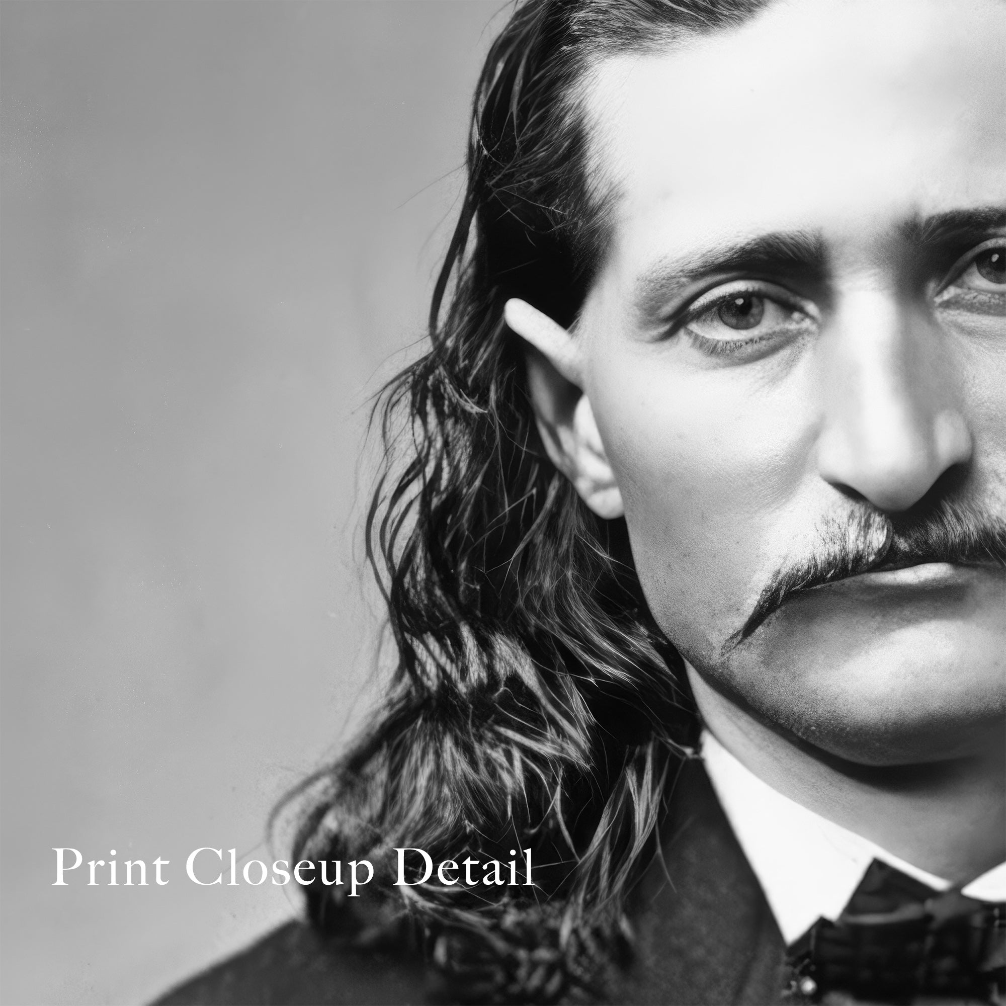 Wild Bill Hickok: Vintage Old West Black & White Frontiersman Photograph (Art Print)