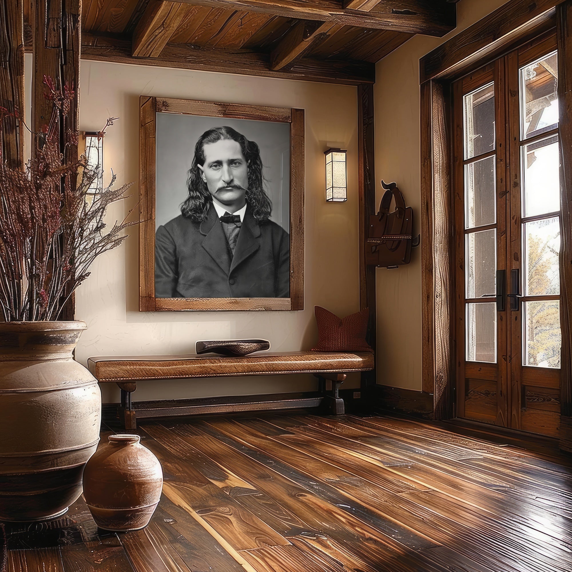 Wild Bill Hickok: Vintage Old West Black & White Frontiersman Photograph (Art Print)