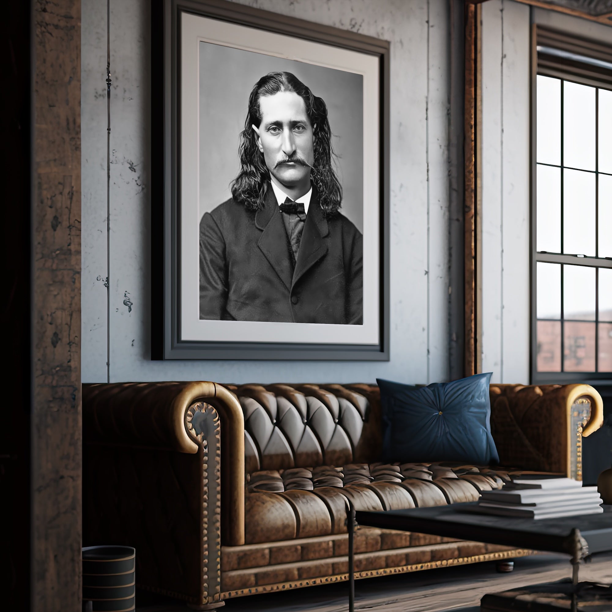 Wild Bill Hickok: Vintage Old West Black & White Frontiersman Photograph (Art Print)