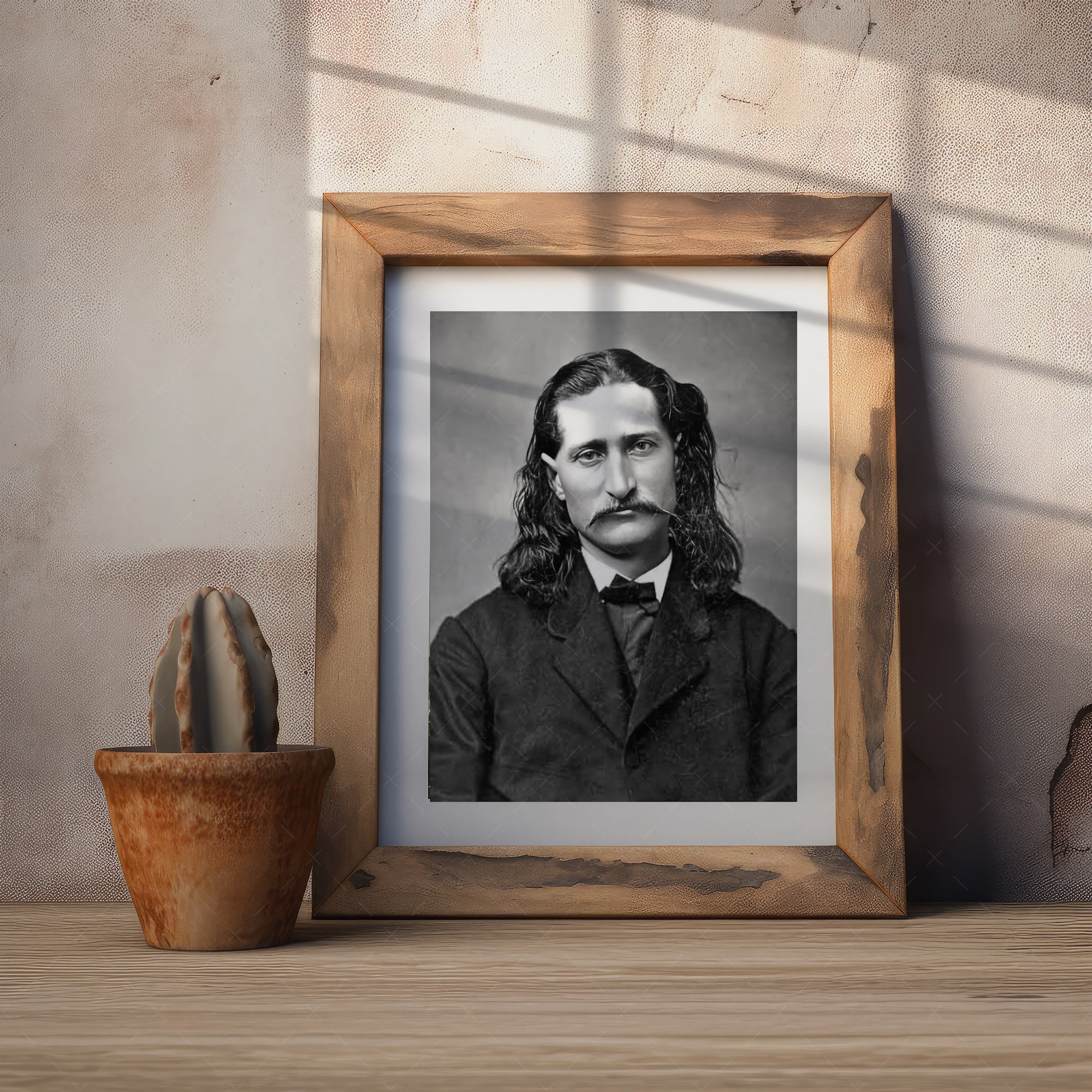 Wild Bill Hickok: Vintage Old West Black & White Frontiersman Photograph (Art Print)