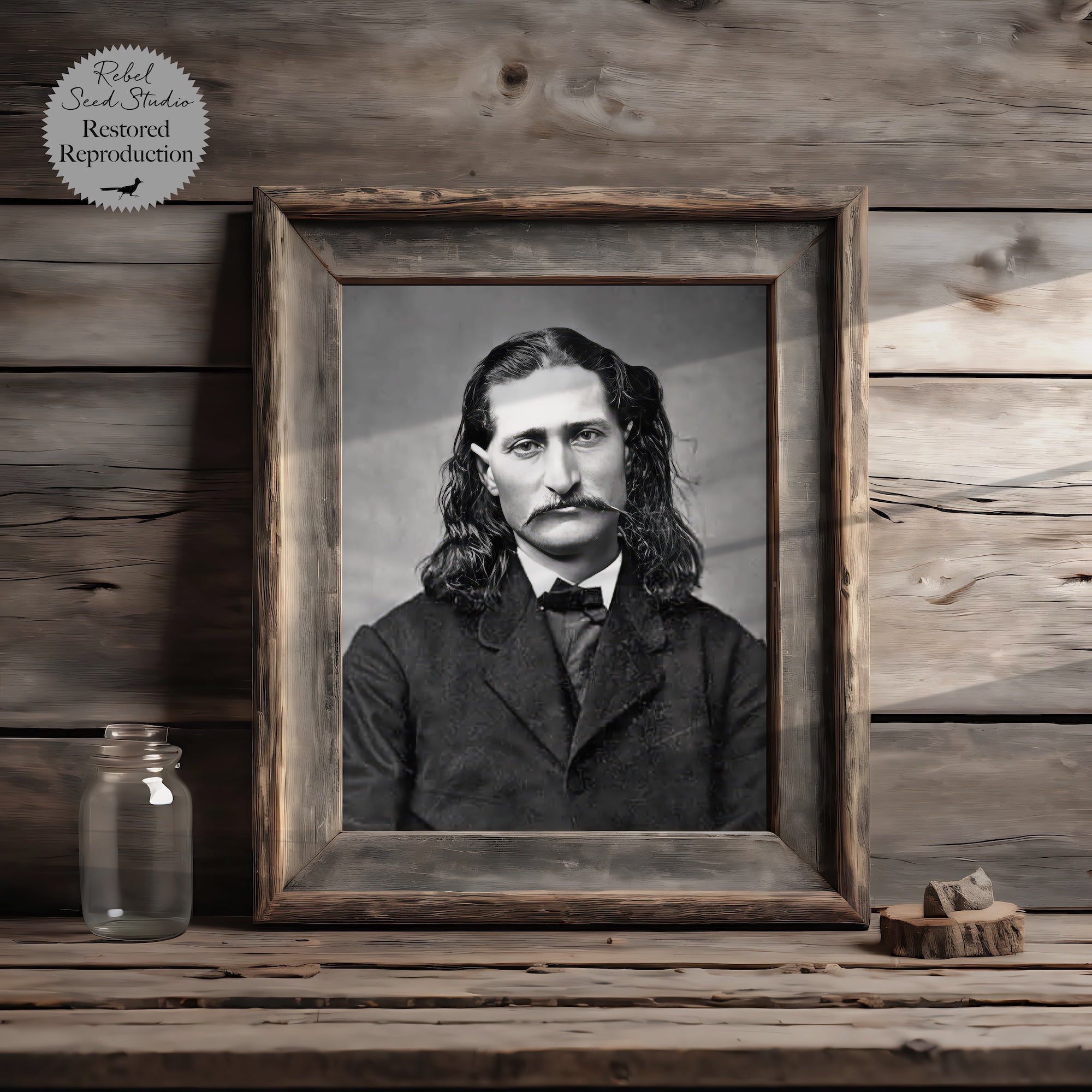 Wild Bill Hickok Portrait Bundle: Vintage Old West Black & White Photography Set (Ready-to-Hang Canvas or Ready-to-Frame Fine Art Poster Prints)