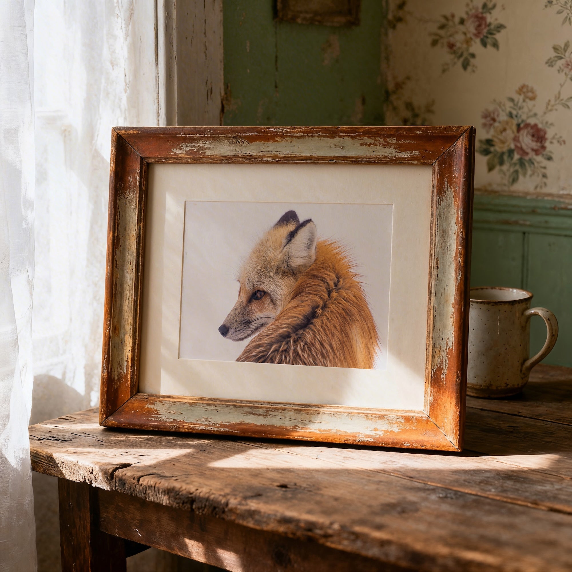 Fox in the Winter Snow: Wildlife Photograph - Western Art Print