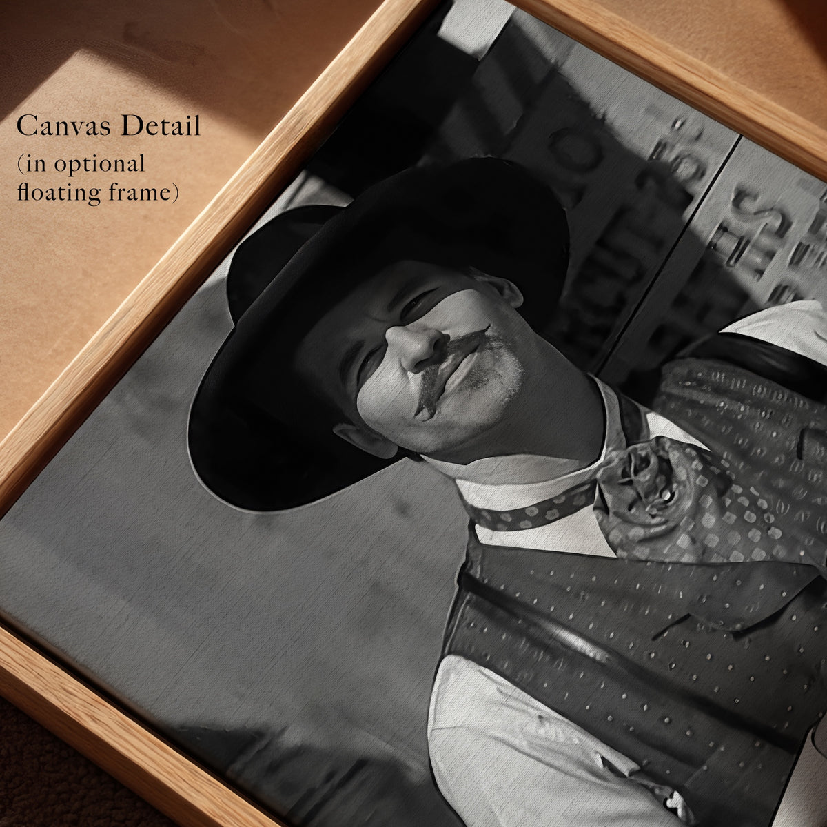 Val Kilmer as Doc Holliday in Tombstone Movie: Black & White Photo Art Print