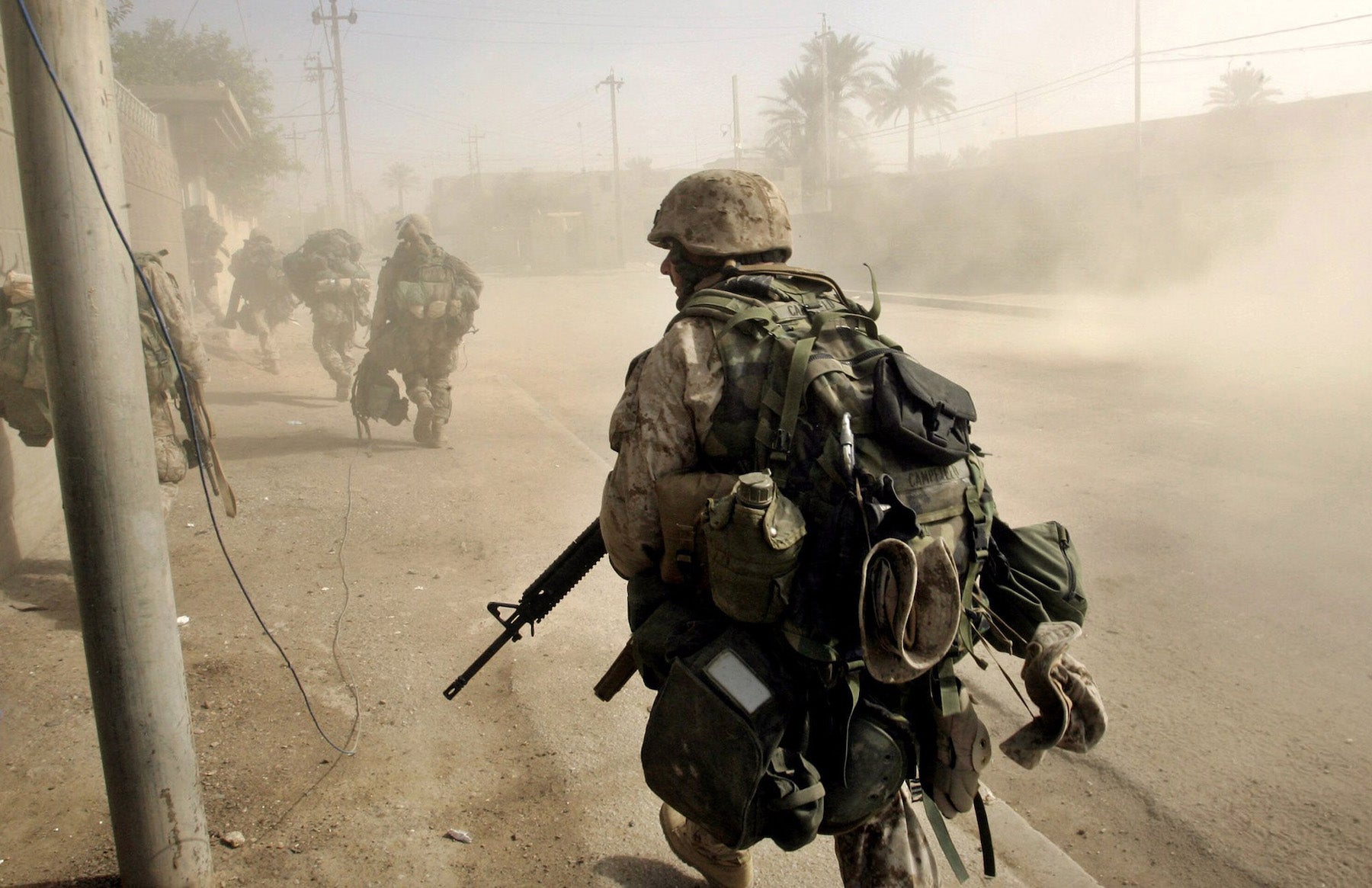Almanac: The Second Battle of Fallujah Begins (November 7-8, 2004) - Image of soldier in Fallujah