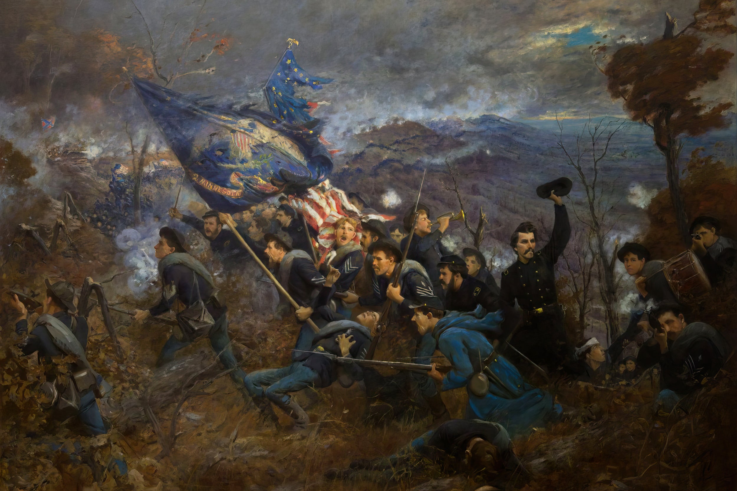 The 2nd Minnesota Regiment at Missionary Ridge (Painting)