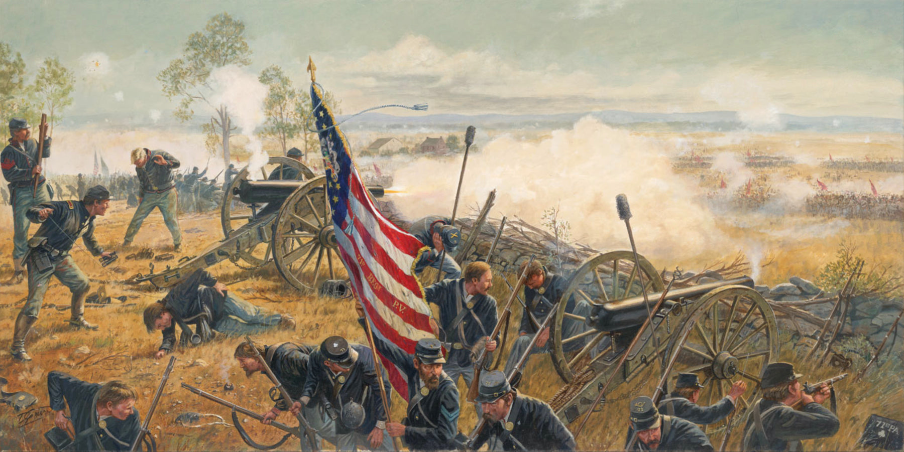 The Charge at Gettysburg - Paiting depicting the charge