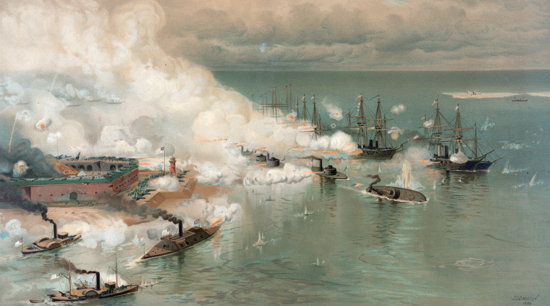 Farragut at Mobile Bay - Painting