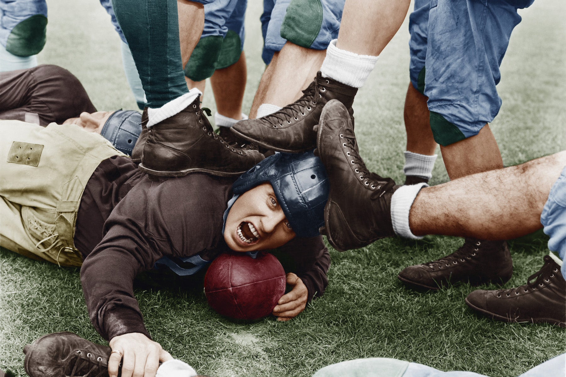 Principles of Football - Vintage Football Players Image