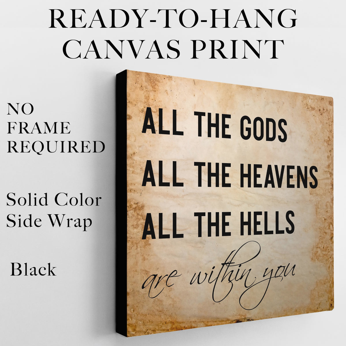 13 Hours Benghazi Movie Quote: All the Gods, All the Heavens, All the Hells are Within You - Rustic Western Art Print