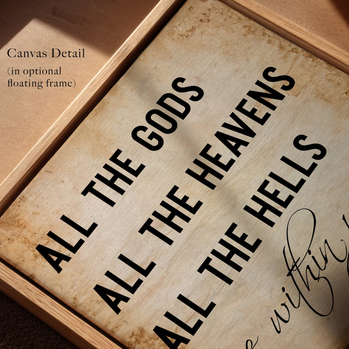 13 Hours Benghazi Movie Quote: All the Gods, All the Heavens, All the Hells are Within You - Rustic Western Art Print