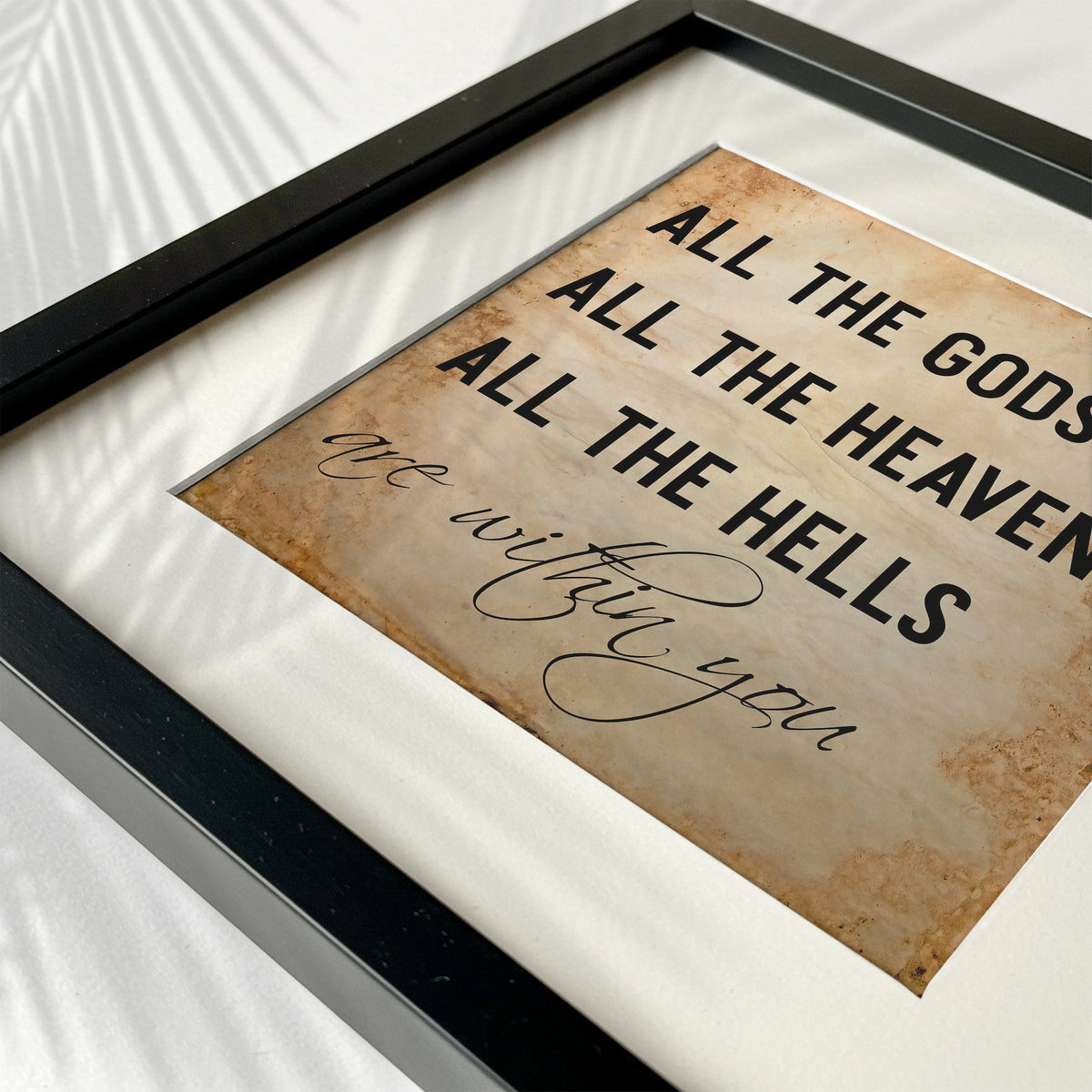 13 Hours Benghazi Movie Quote: All the Gods, All the Heavens, All the Hells are Within You - Rustic Western Art Print