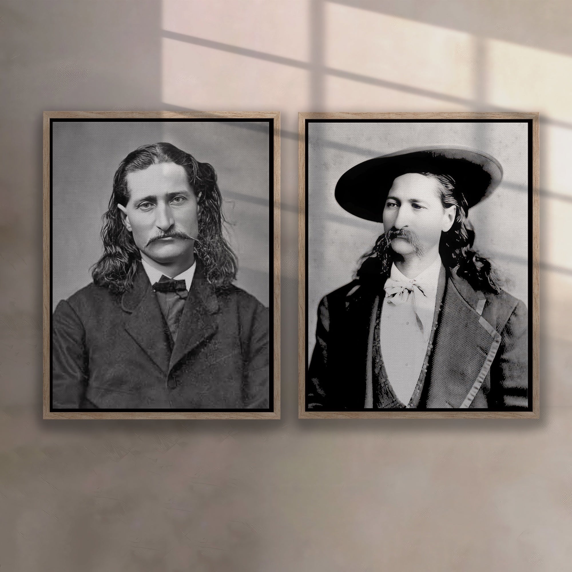 Wild Bill Hickok Portraits Bundle: Vintage Old West Black & White Photograph Set (Ready-to-Hang Canvas Wall Art Prints)