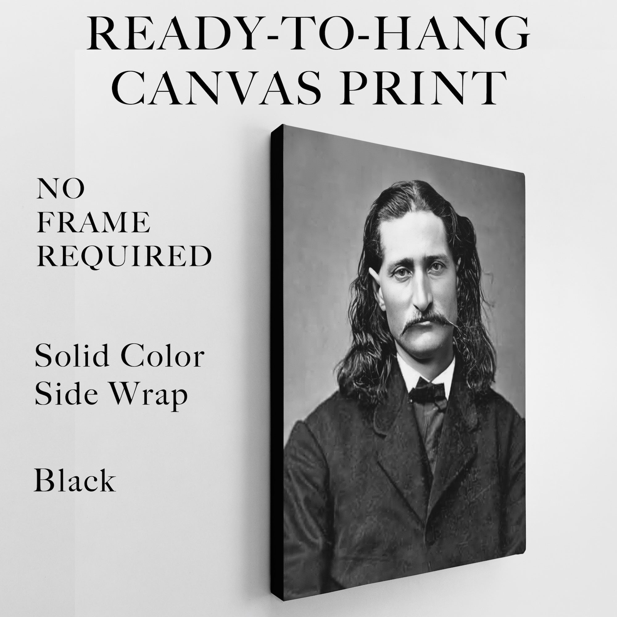 Wild Bill Hickok Portraits Bundle: Vintage Old West Black & White Photograph Set (Ready-to-Hang Canvas Wall Art Prints)