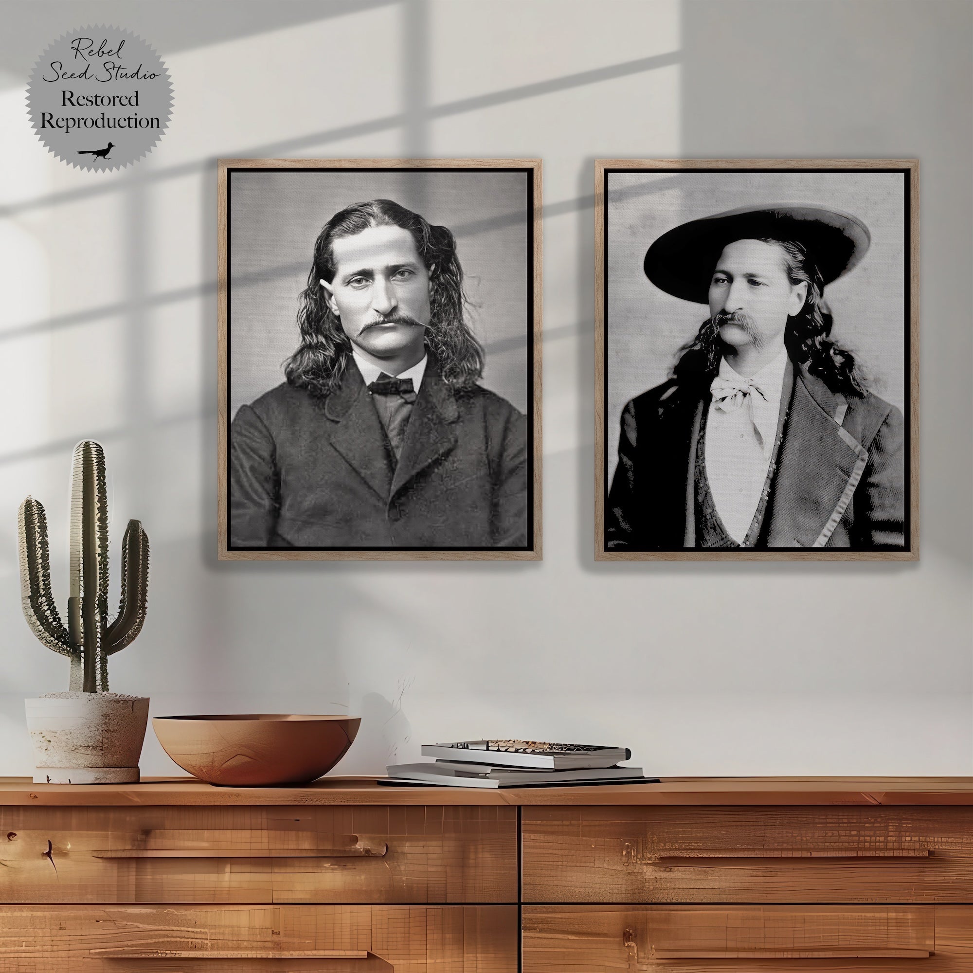 Wild Bill Hickok Portraits Bundle: Vintage Old West Black & White Photograph Set (Ready-to-Hang Canvas Wall Art Prints)