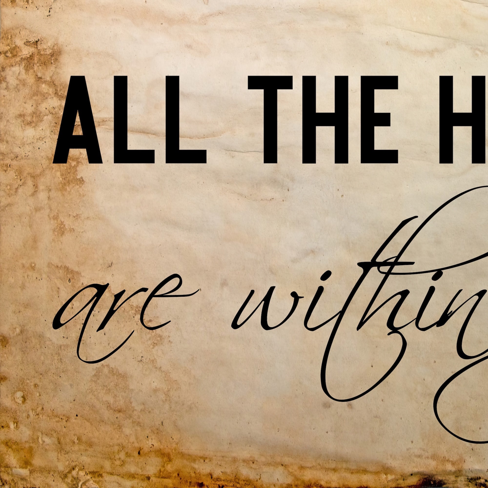 13 Hours Benghazi Movie Quote: All the Gods, All the Heavens, All the Hells are Within You (Art Print)