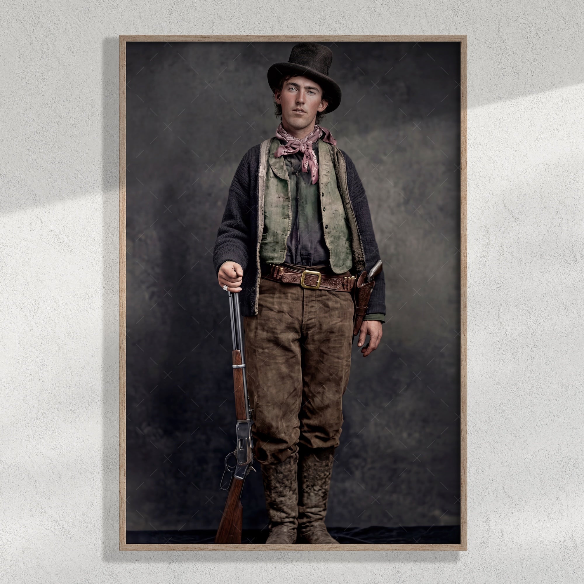 Billy the Kid: Recreated Colorized Vintage Old West Outlaw Photo (Art Print)