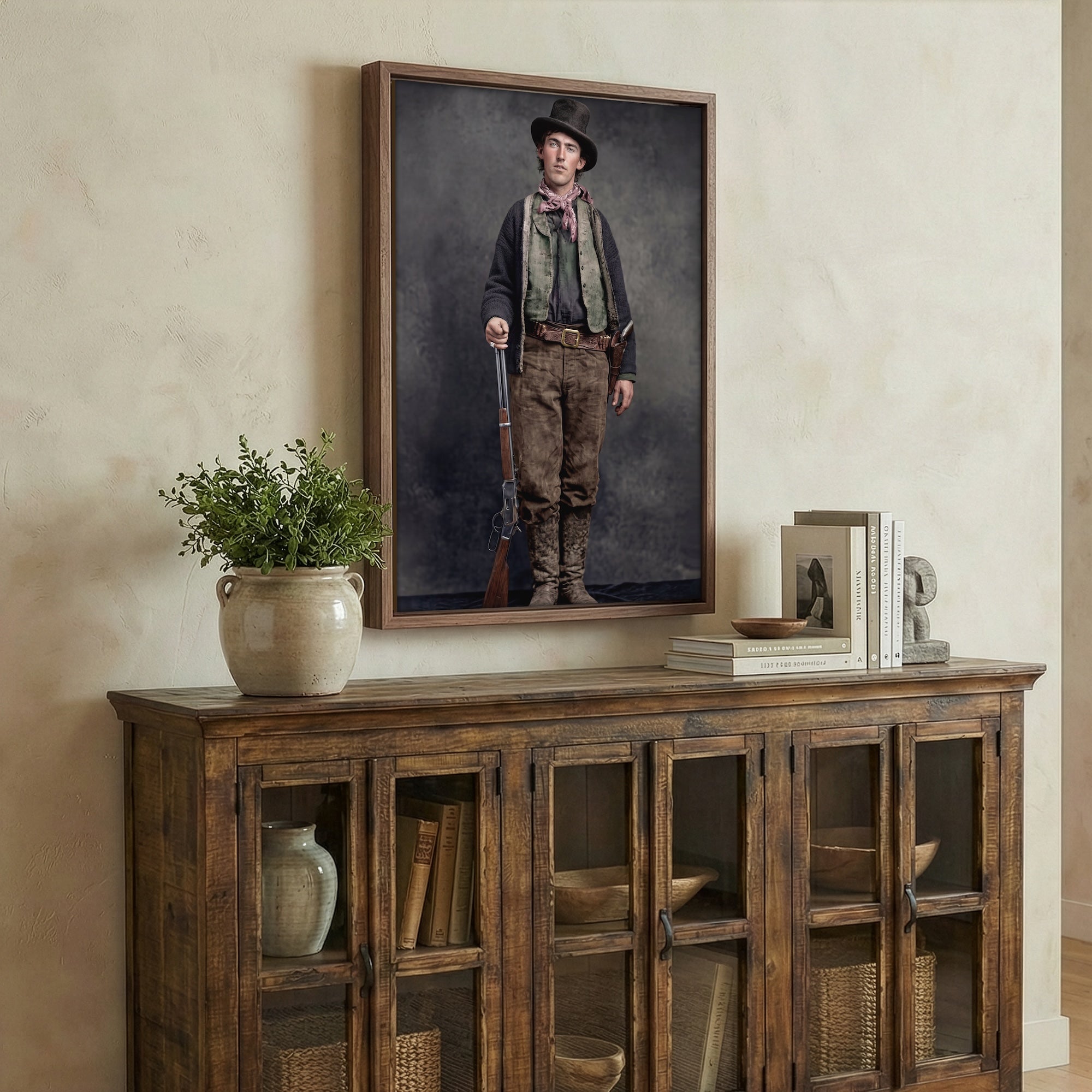 Billy the Kid: Recreated Colorized Vintage Old West Outlaw Photo (Art Print)